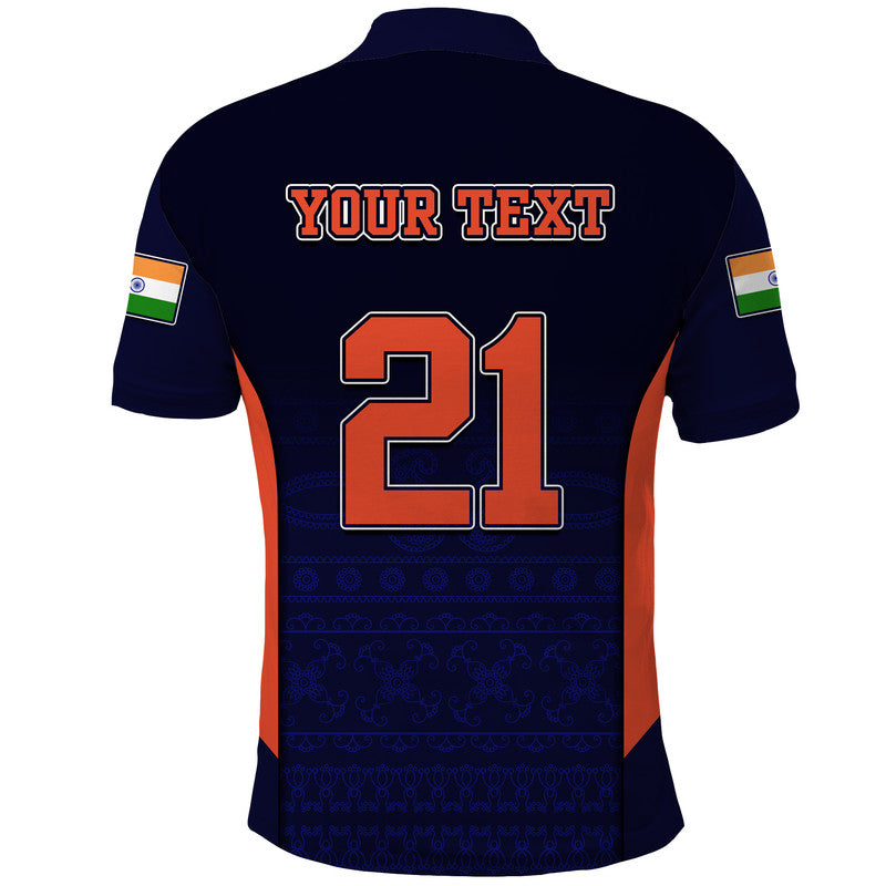 (Custom Personalised) India National Cricket Team Polo Shirt Men In Blue Sports Style LT9 - Vibe Hoodie Shop