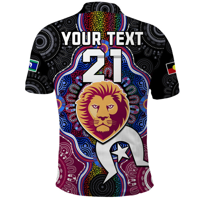 (Custom Personalised) Brisbane Lions Football NAIDOC Week Polo Shirt Indigenous LT9 - Vibe Hoodie Shop