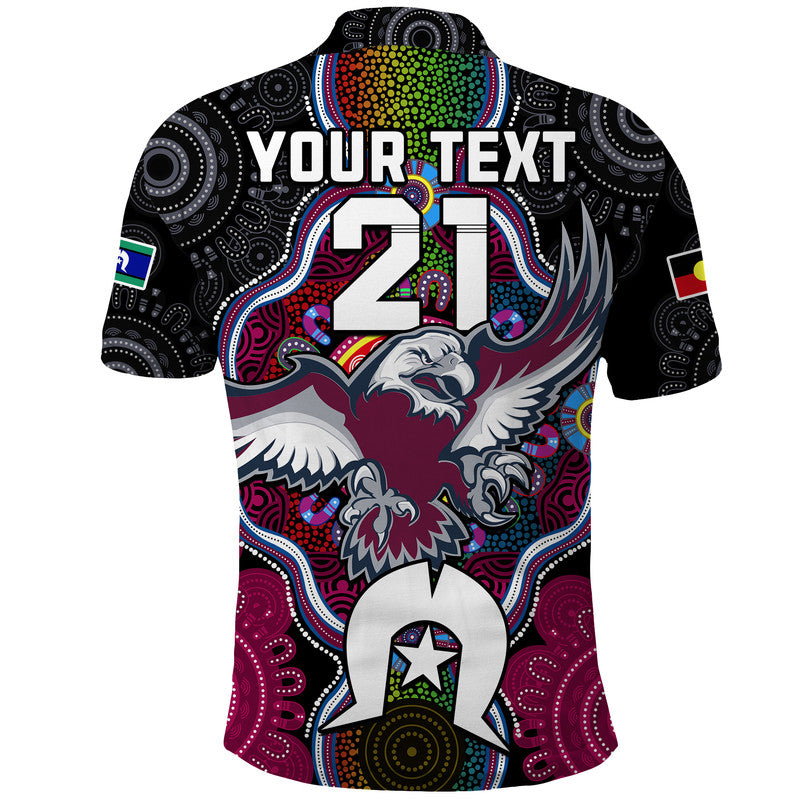 (Custom Personalised) Sea Eagles Rugby NAIDOC Week Polo Shirt Indigenous LT9 - Vibe Hoodie Shop