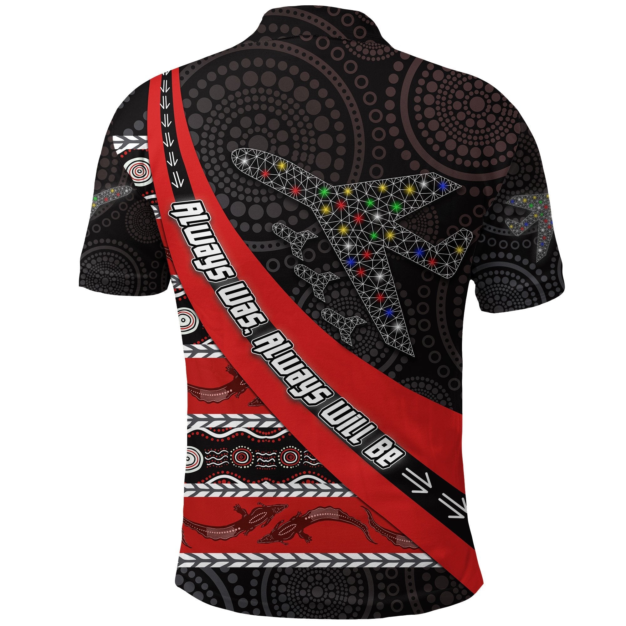 (Custom Personalised) NAIDOC Essendon Polo Shirt Aboriginal Bombers - Vibe Hoodie Shop