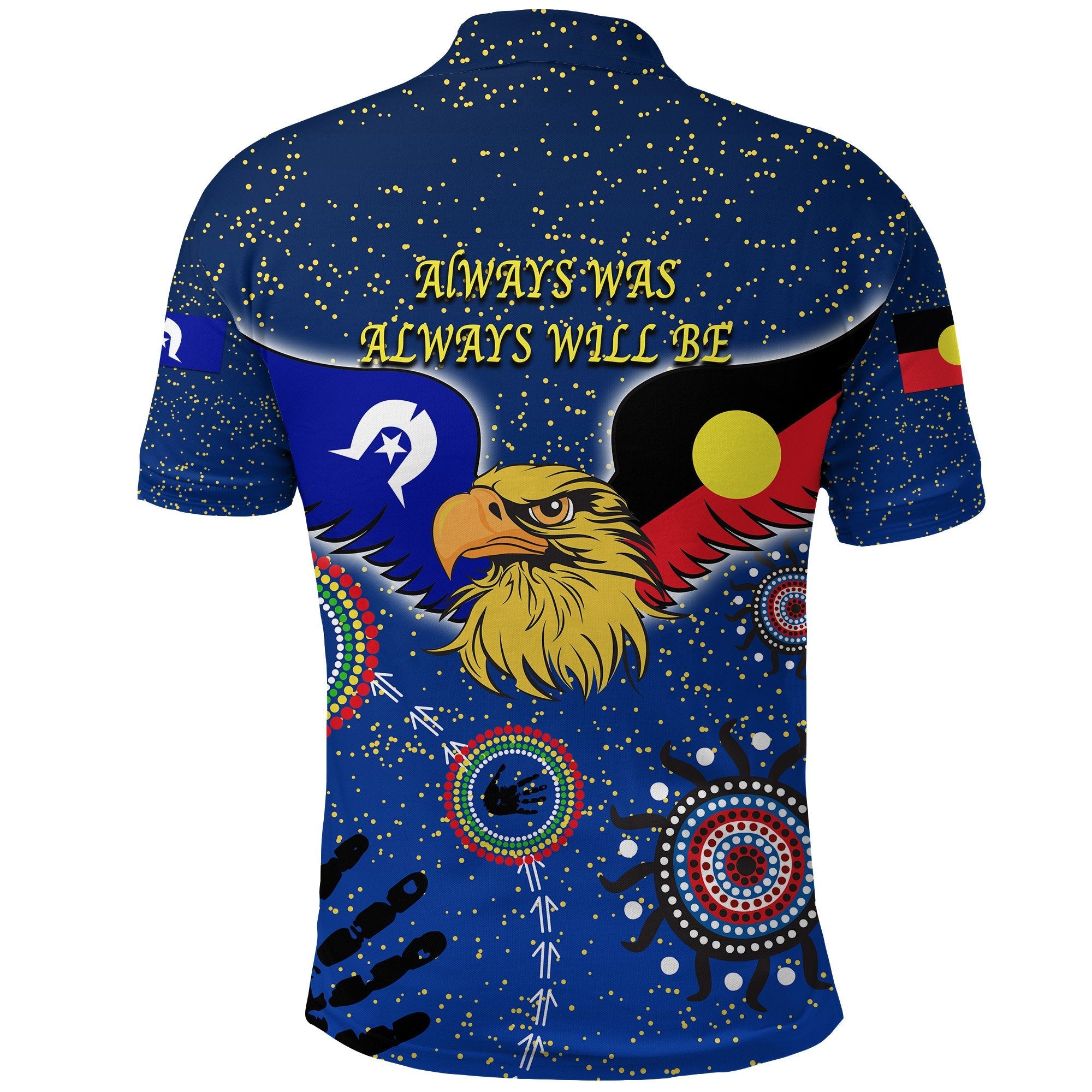 NAIDOC Eagles West Coast Polo Shirt Aboriginal Style - Vibe Hoodie Shop