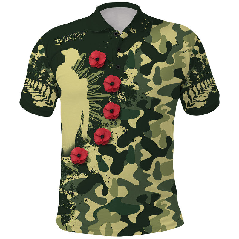 Australia ANZAC Mix Camouflage Polo Shirt LT9 - Vibe Hoodie Shop