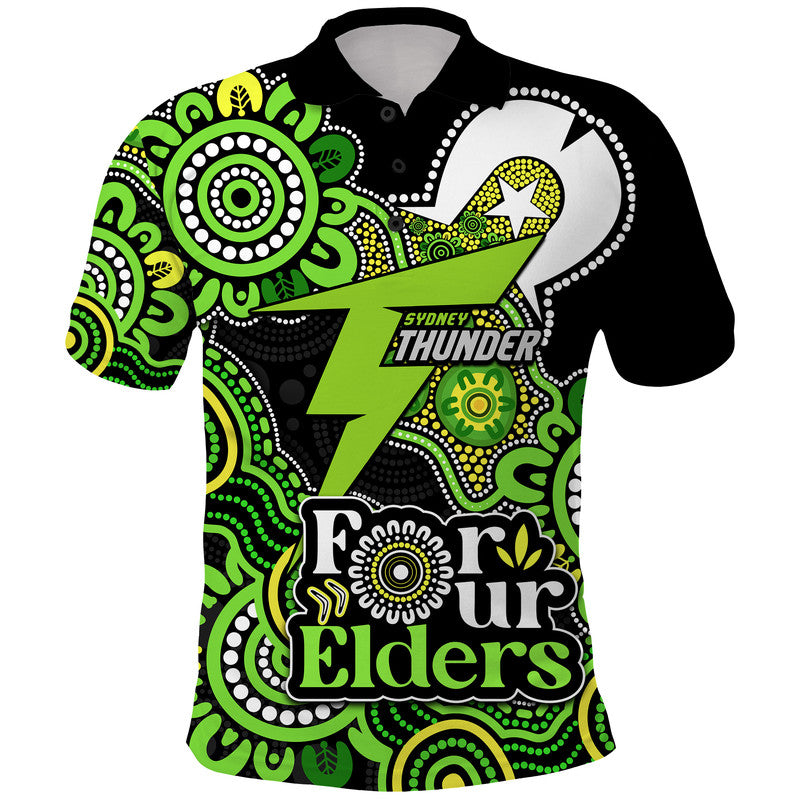 (Custom Personalised) Sydney Thunder Cricket Polo Shirt NAIDOC Torres Strait For Our Elders LT9 - Vibe Hoodie Shop