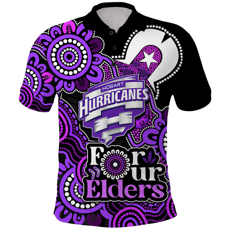 Hobart Hurricanes Cricket Polo Shirt NAIDOC Torres Strait For Our Elders LT9 - Vibe Hoodie Shop