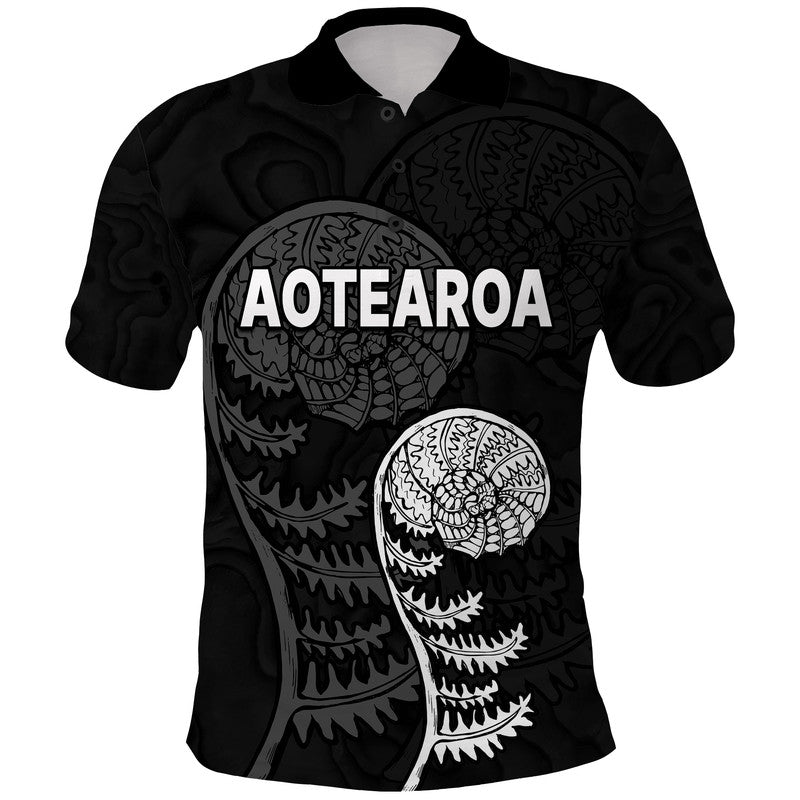 Aotearoa Silver Fern Polo Shirt LT9 - Vibe Hoodie Shop