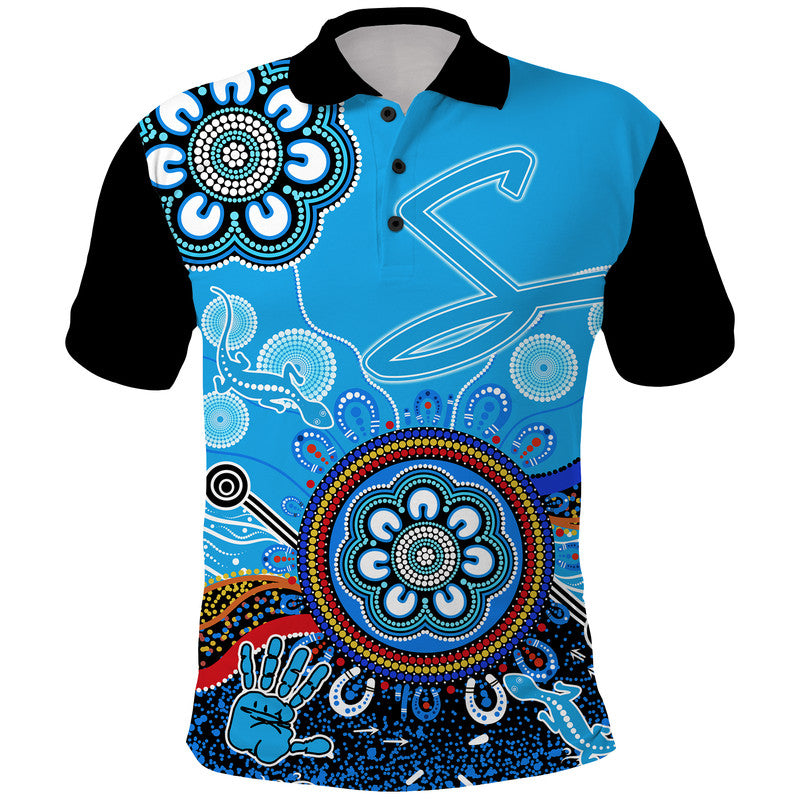 (Custom Personalised) Adelaide Strikers Polo Shirt Cricket Indigenous Aboriginal Lizard Version LT9 - Vibe Hoodie Shop