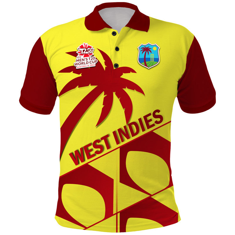 (Custom Personalised) West Indies Windies Cricket Men's T20 World Cup Polo Shirt LT9 - Vibe Hoodie Shop