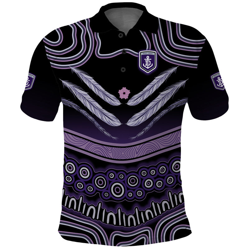 Fremantle Dockers Polo Shirt Freo Indigenous Style LT9 - Vibe Hoodie Shop