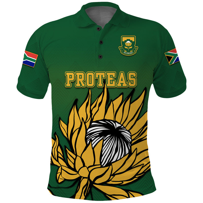 South Africa National Cricket Team Polo Shirt Proteas Sport Green Style LT9 - Vibe Hoodie Shop