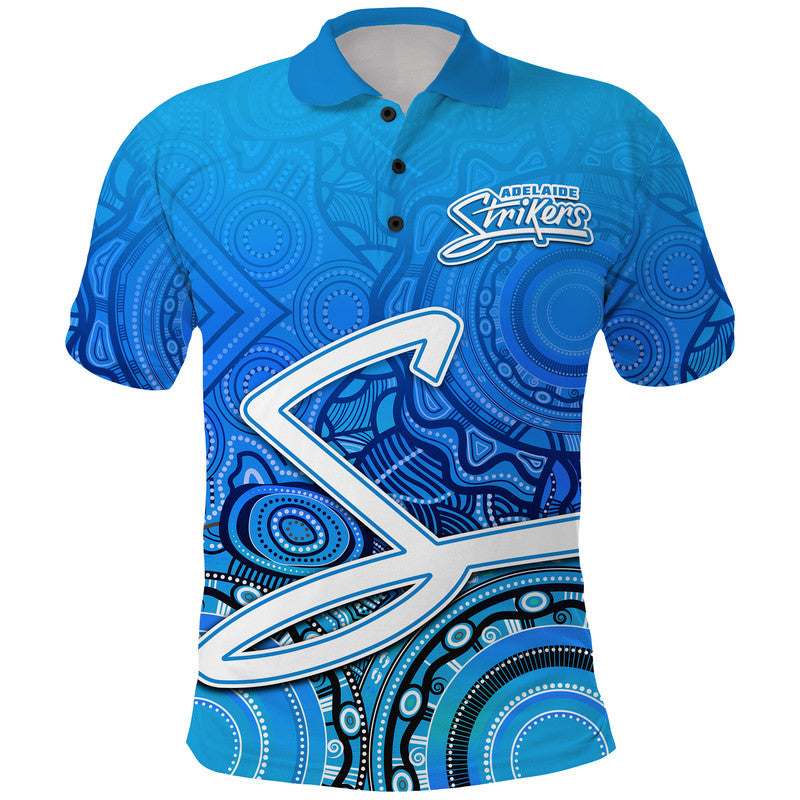 (Custom Personalised) Adelaide Strikers Indigenous Aboriginal Arts Polo Shirt LT9 - Vibe Hoodie Shop