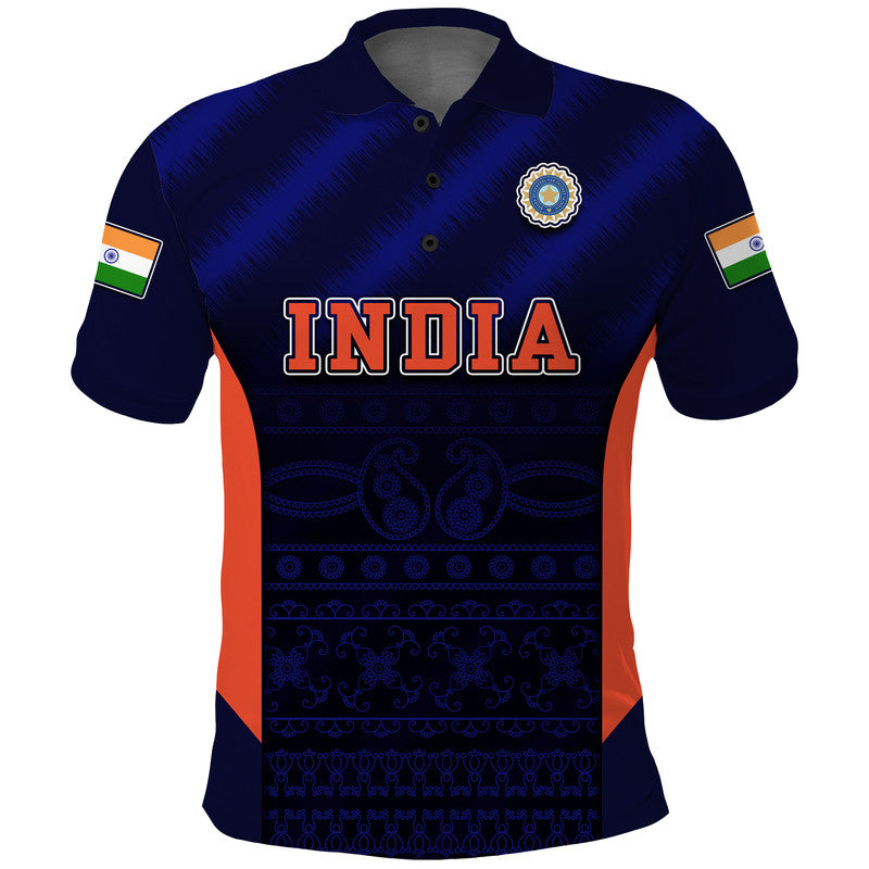 (Custom Personalised) India National Cricket Team Polo Shirt Men In Blue Sports Style LT9 - Vibe Hoodie Shop