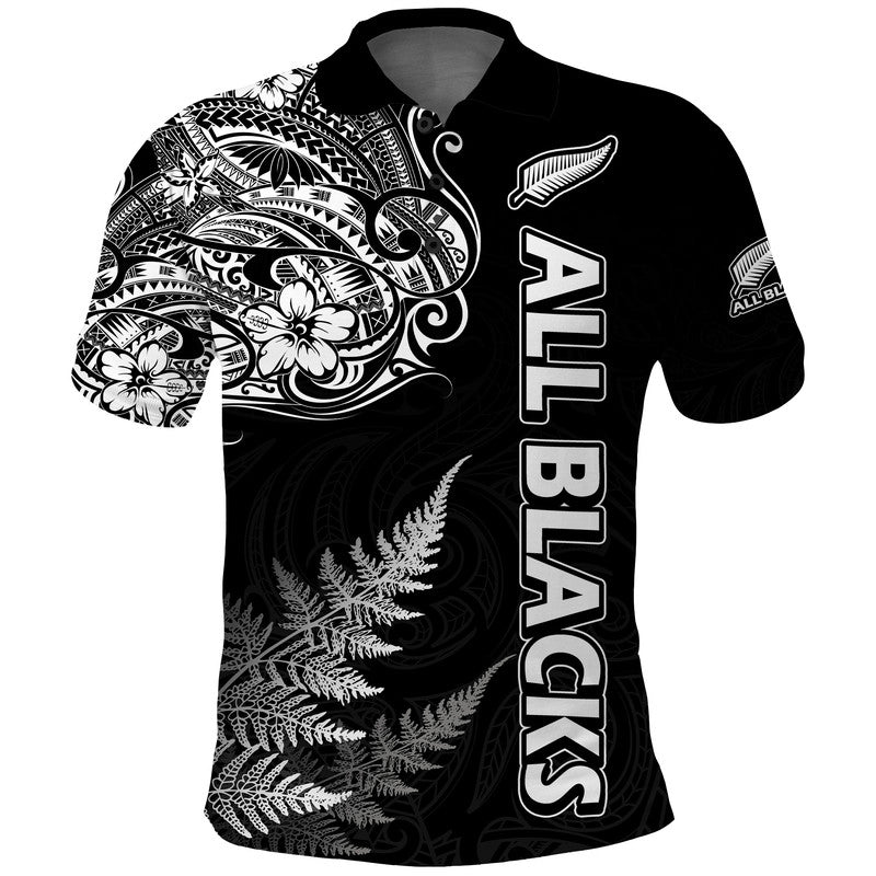 New Zealand Silver Fern Rugby Polo Shirt Maori Ethics Style LT9 - Vibe Hoodie Shop