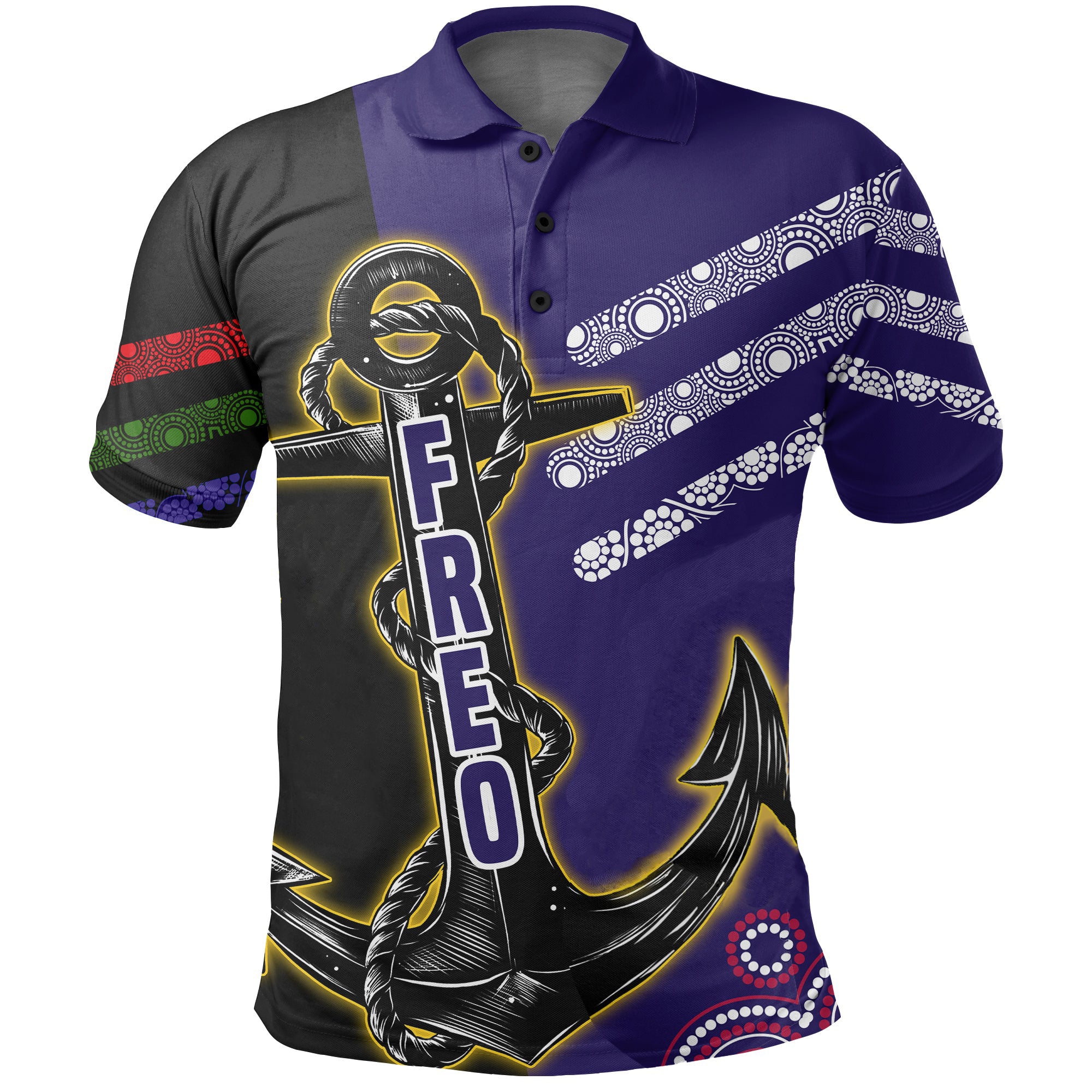 (Elona) Personalised Freo Polo Shirt Aboriginal Special Style RLT7 - Vibe Hoodie Shop