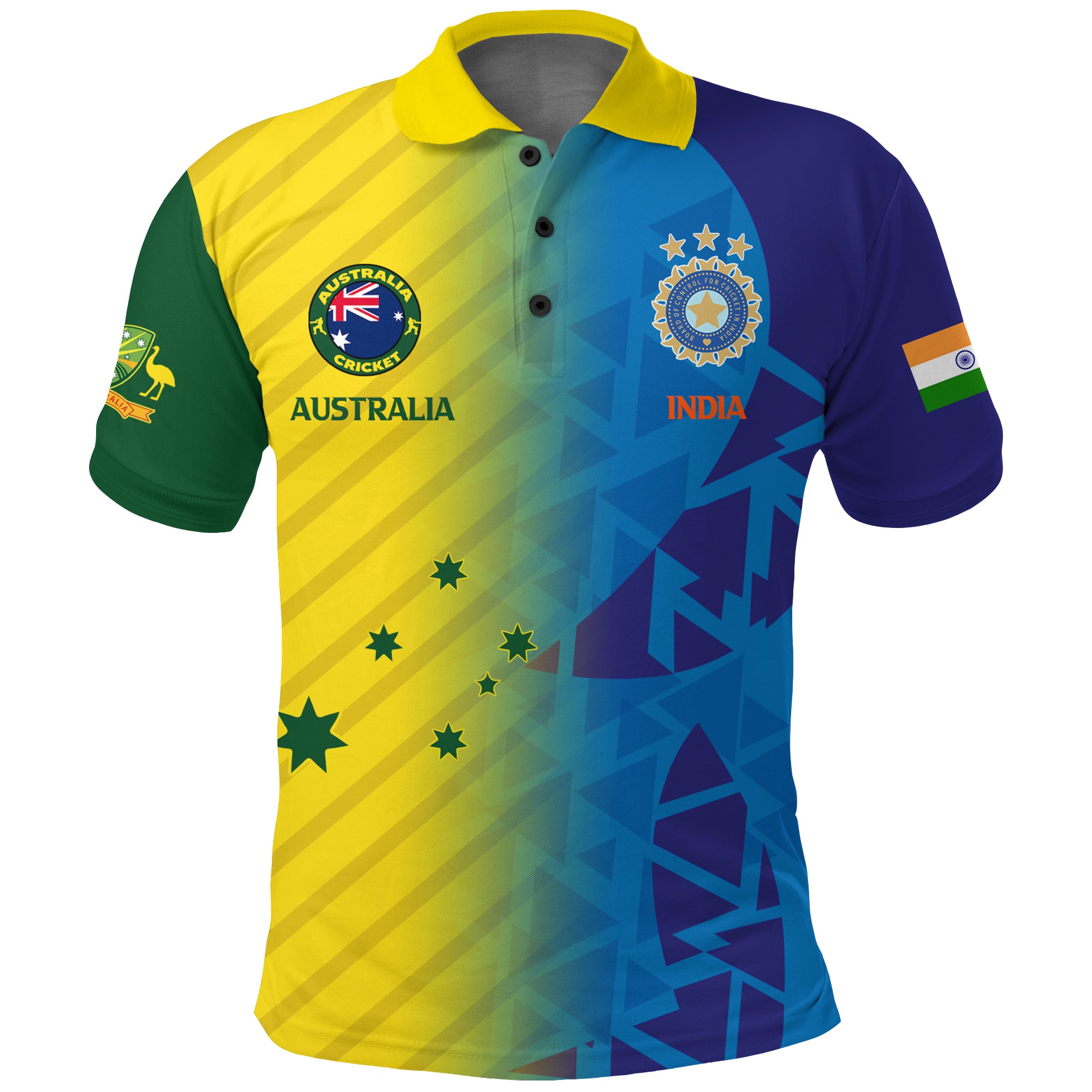 Indian Cricket Combine Australia Cricket Polo Shirt - - Vibe Hoodie Shop