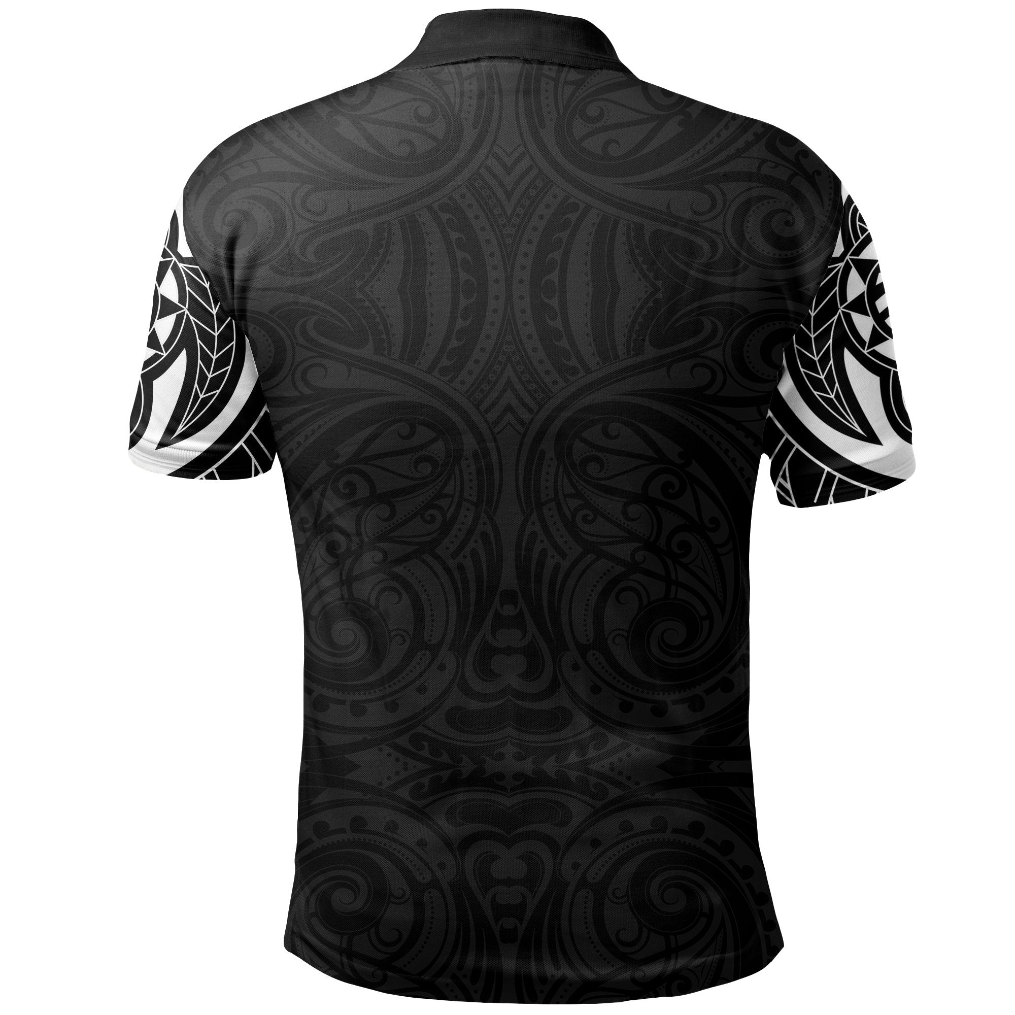 New Zealand Polo Shirt, Maori Taumutu Tattoo - Vibe Hoodie Shop