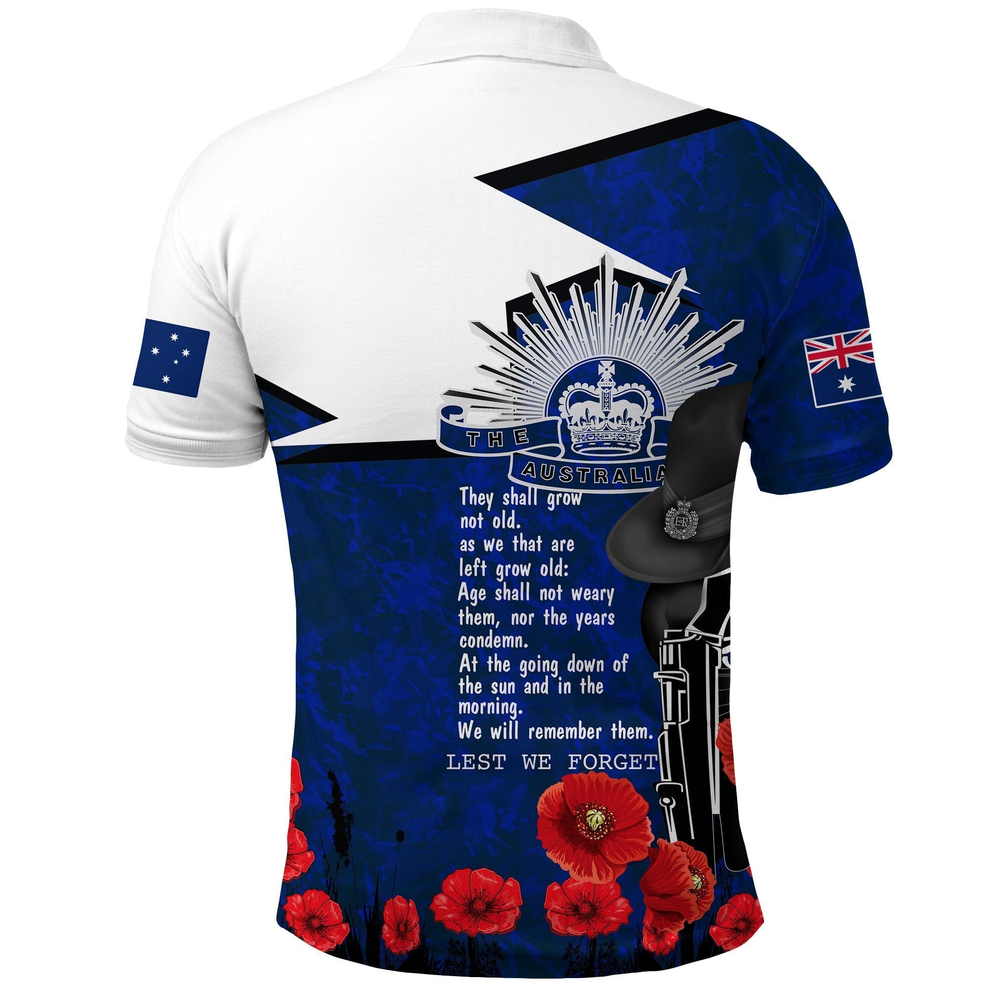 Polo Shirt ANZAC Lest We Forget - Vibe Hoodie Shop