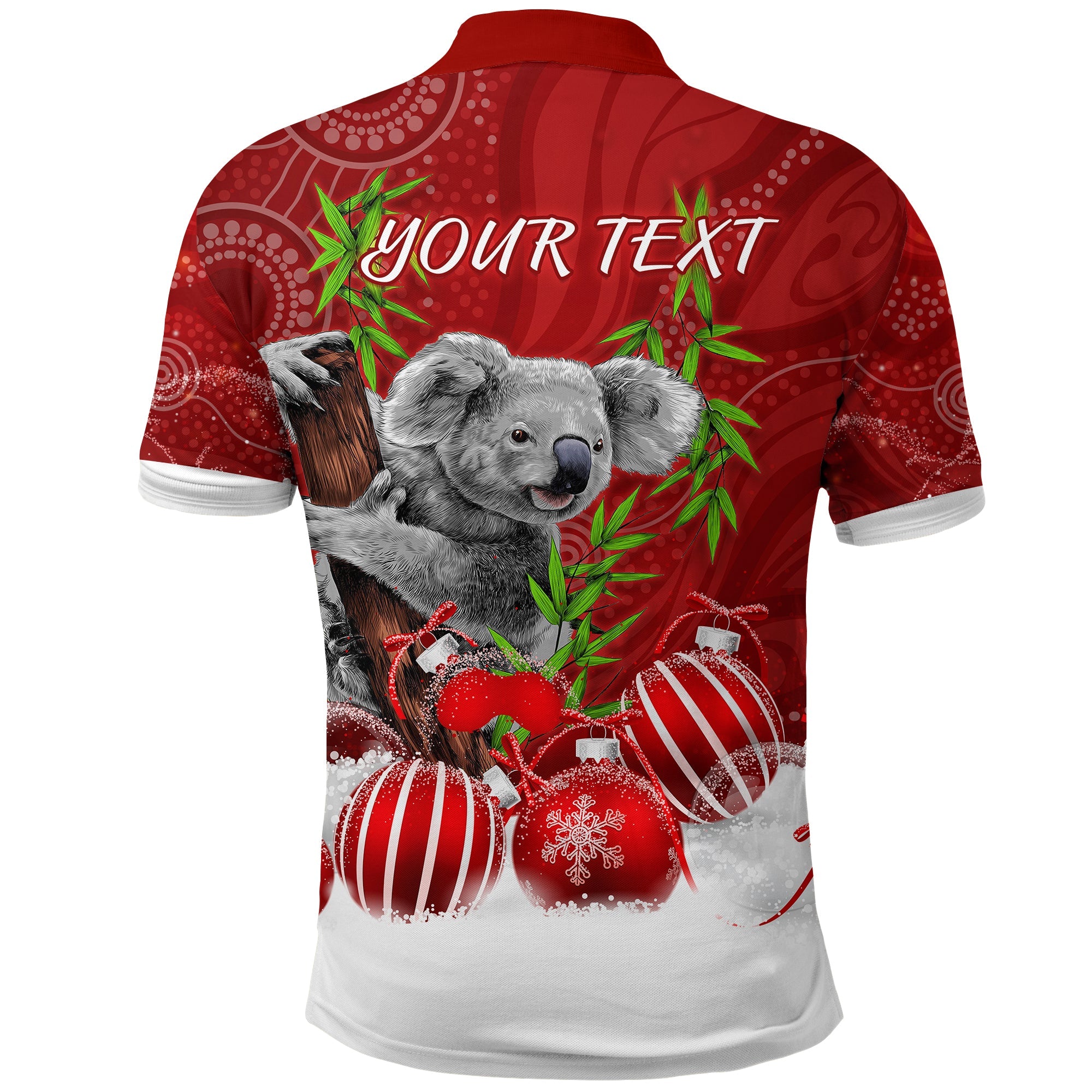 (Custom Personalised) Australia Koala Aboriginal Polo Shirt Merry Christmas - Vibe Hoodie Shop