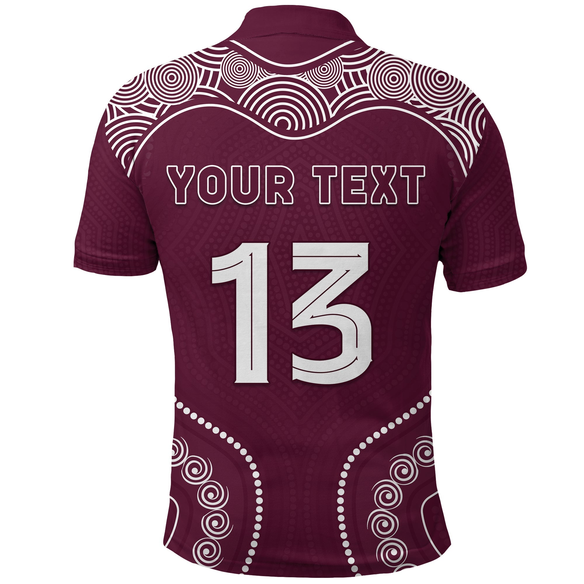 (Custom Personalised) Sea Eagles Indigenous Polo Shirt Manly Forever - Custom Text and Number - Vibe Hoodie Shop