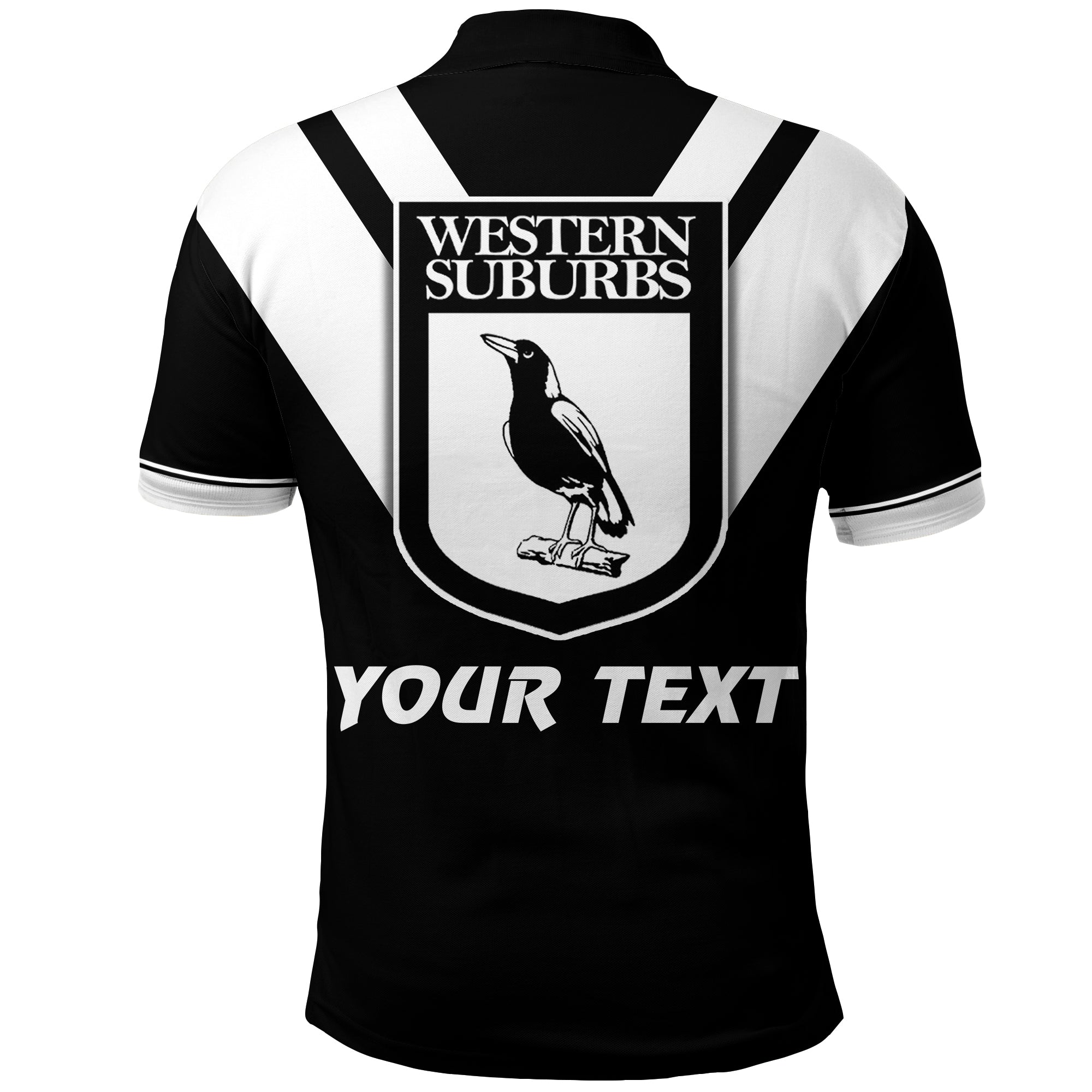 (Custom Personalised) Western Suburbs Magpies Polo Shirt the One and Only - Vibe Hoodie Shop