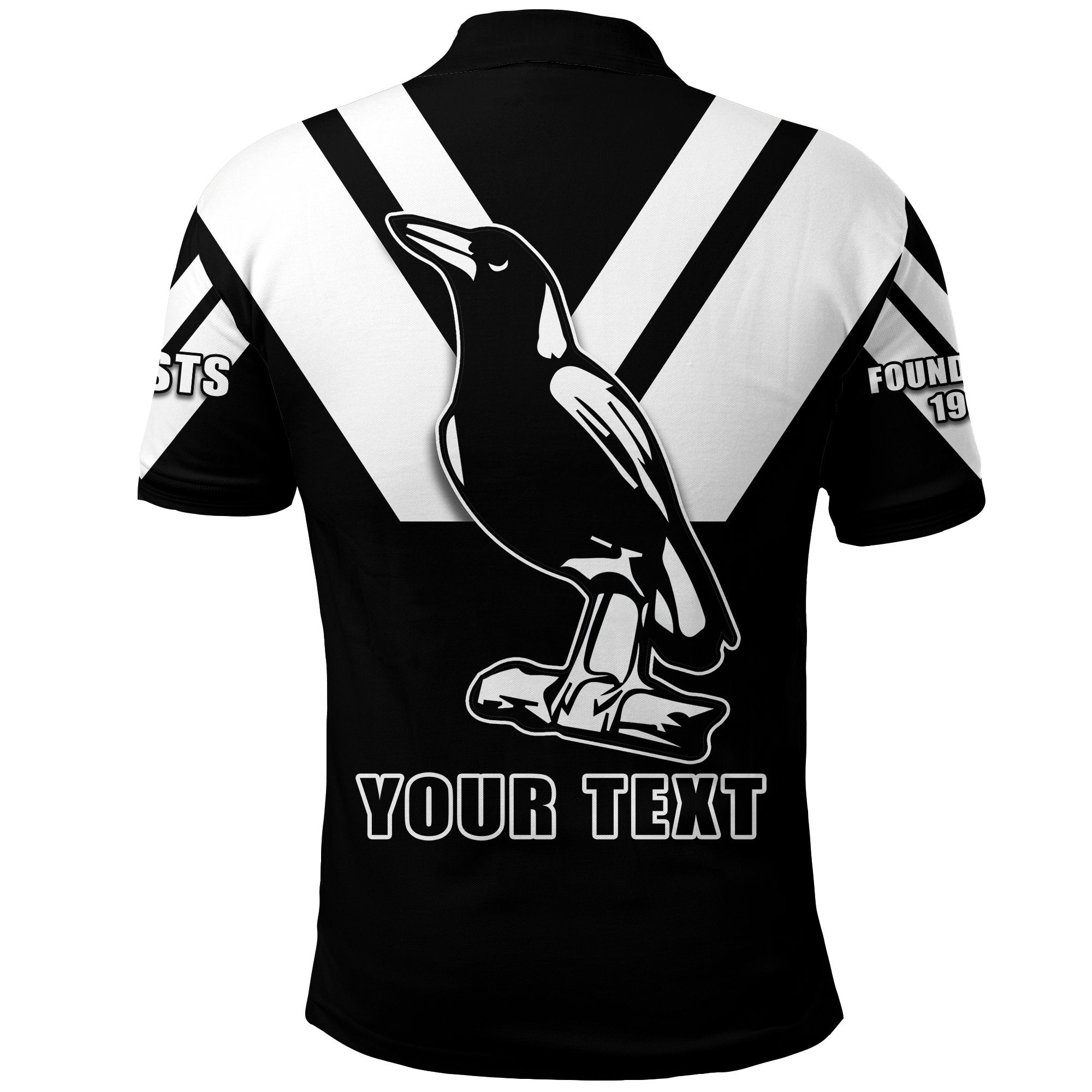 (Custom Personalised) Wests 1908 Polo Shirt Western Suburbs Magpies - Vibe Hoodie Shop