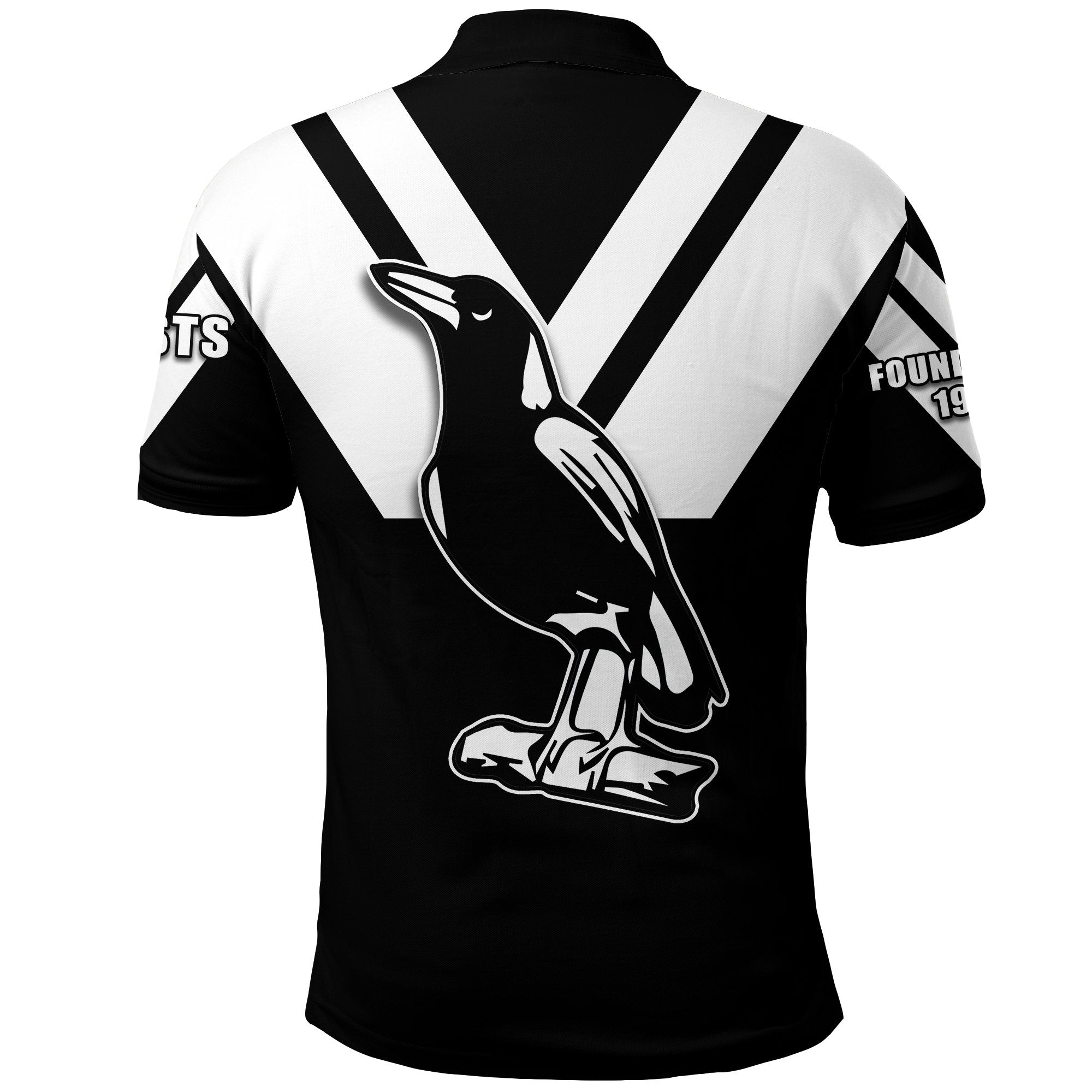 Wests 1908 Polo Shirt Western Suburbs Magpies - Vibe Hoodie Shop