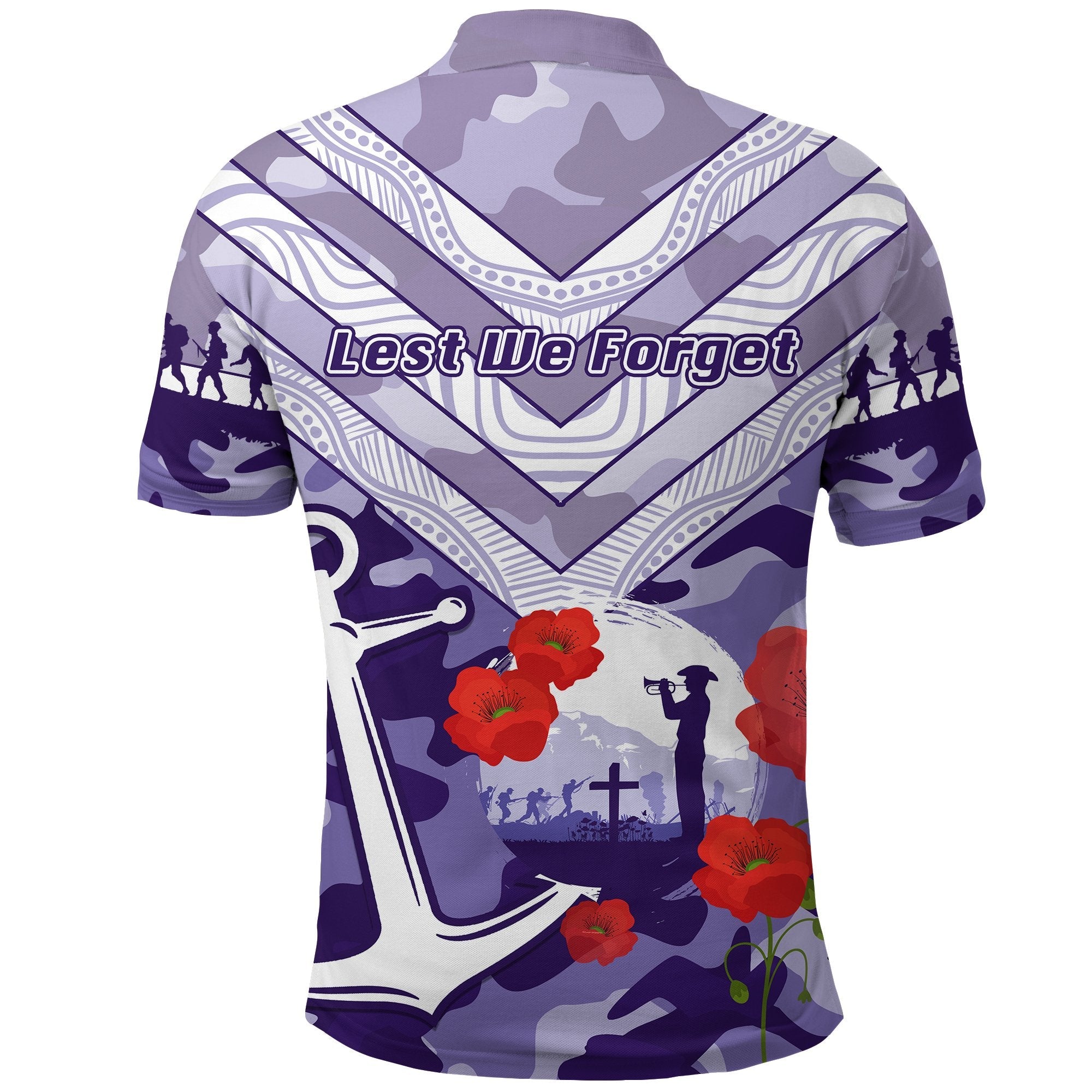 (Custom Personalised) Freo ANZAC Day Polo Shirt Fremantle - Vibe Hoodie Shop