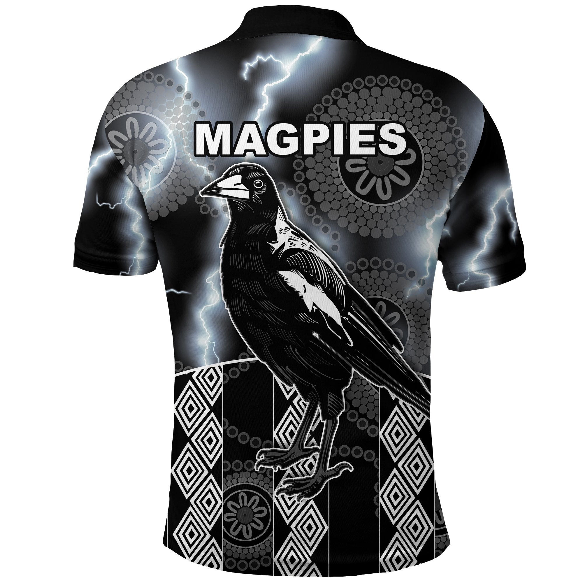 Magpies Flash Newest Polo Shirt Collingwood Style - Vibe Hoodie Shop