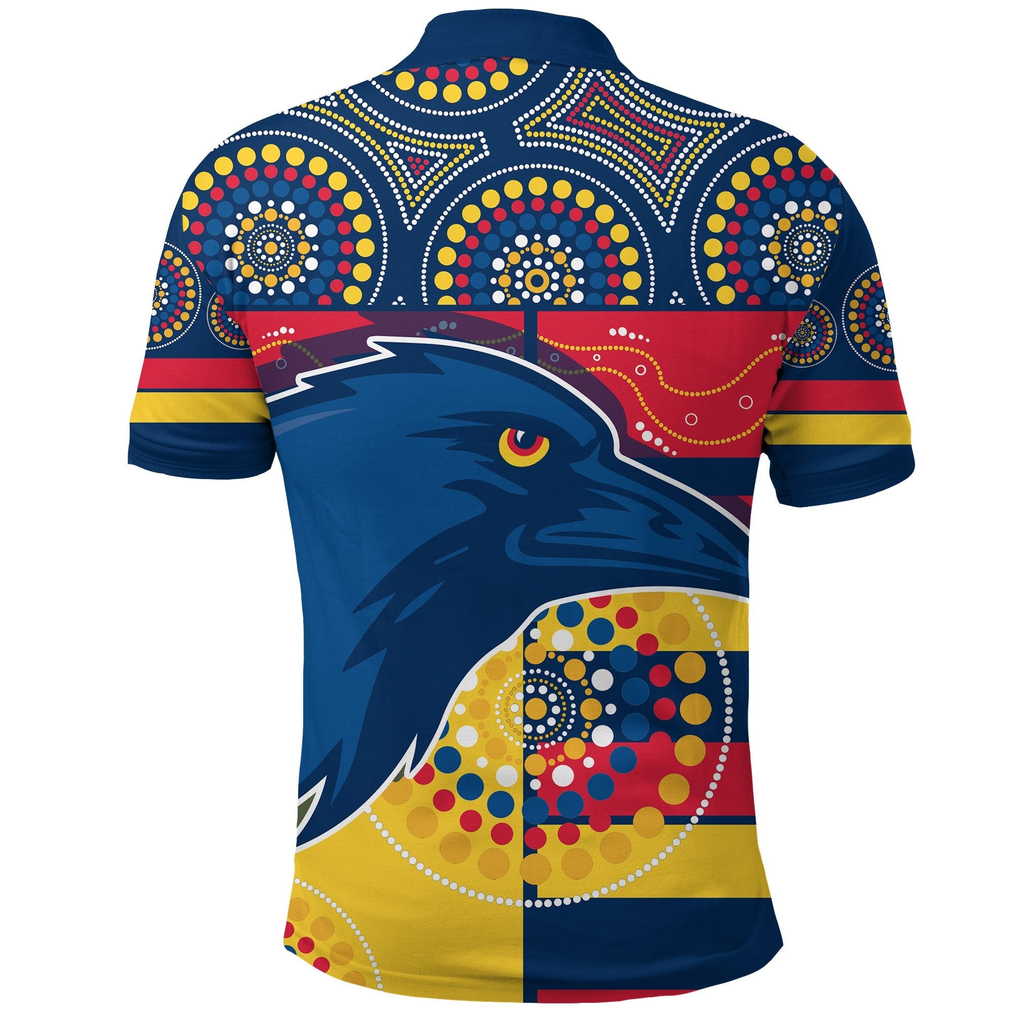 (Custom Personalised) Adelaide Polo Shirt Indigenous Crows - Vibe Hoodie Shop