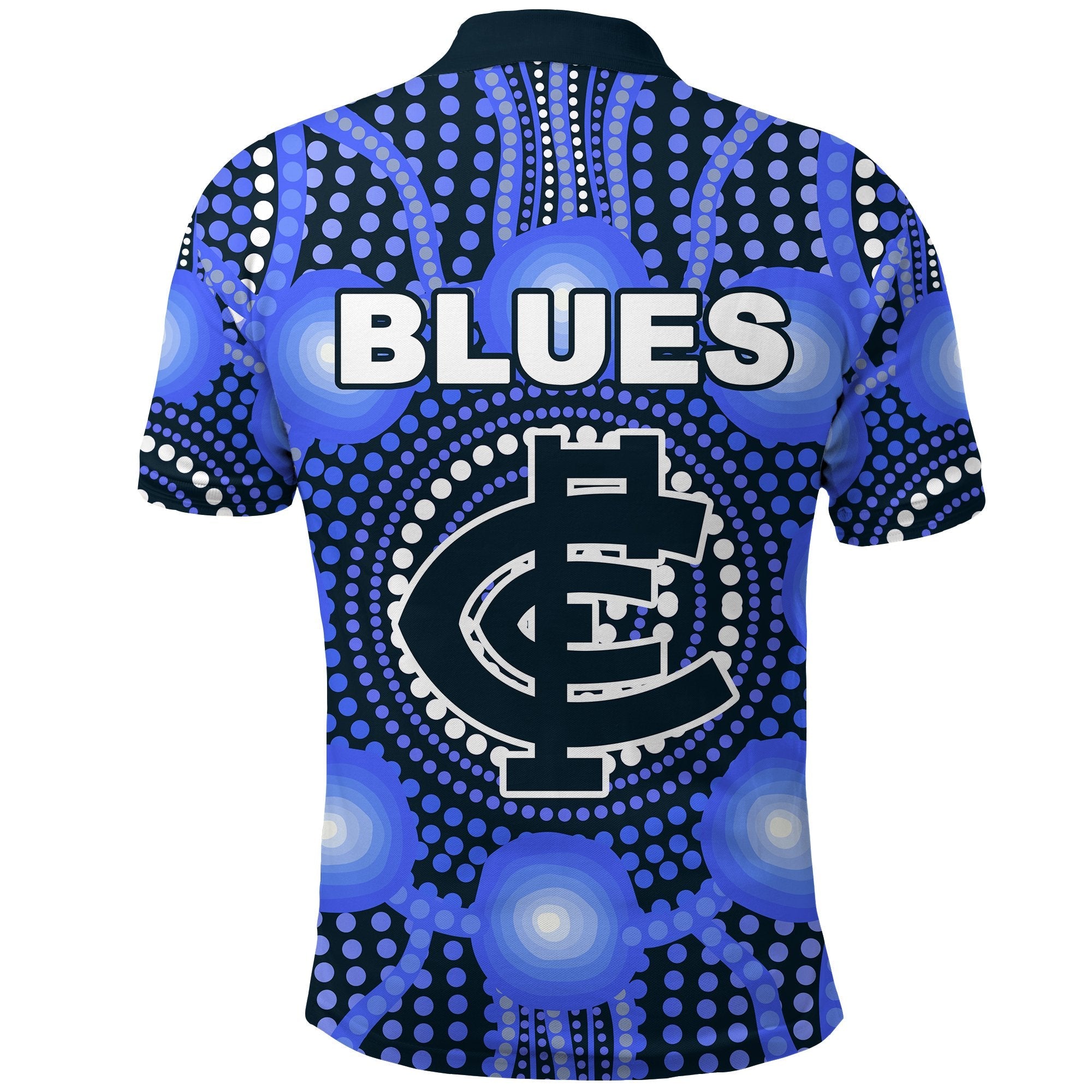 (Custom Personalised) Blues Polo Shirt Carlton Bright Indigenous - Vibe Hoodie Shop