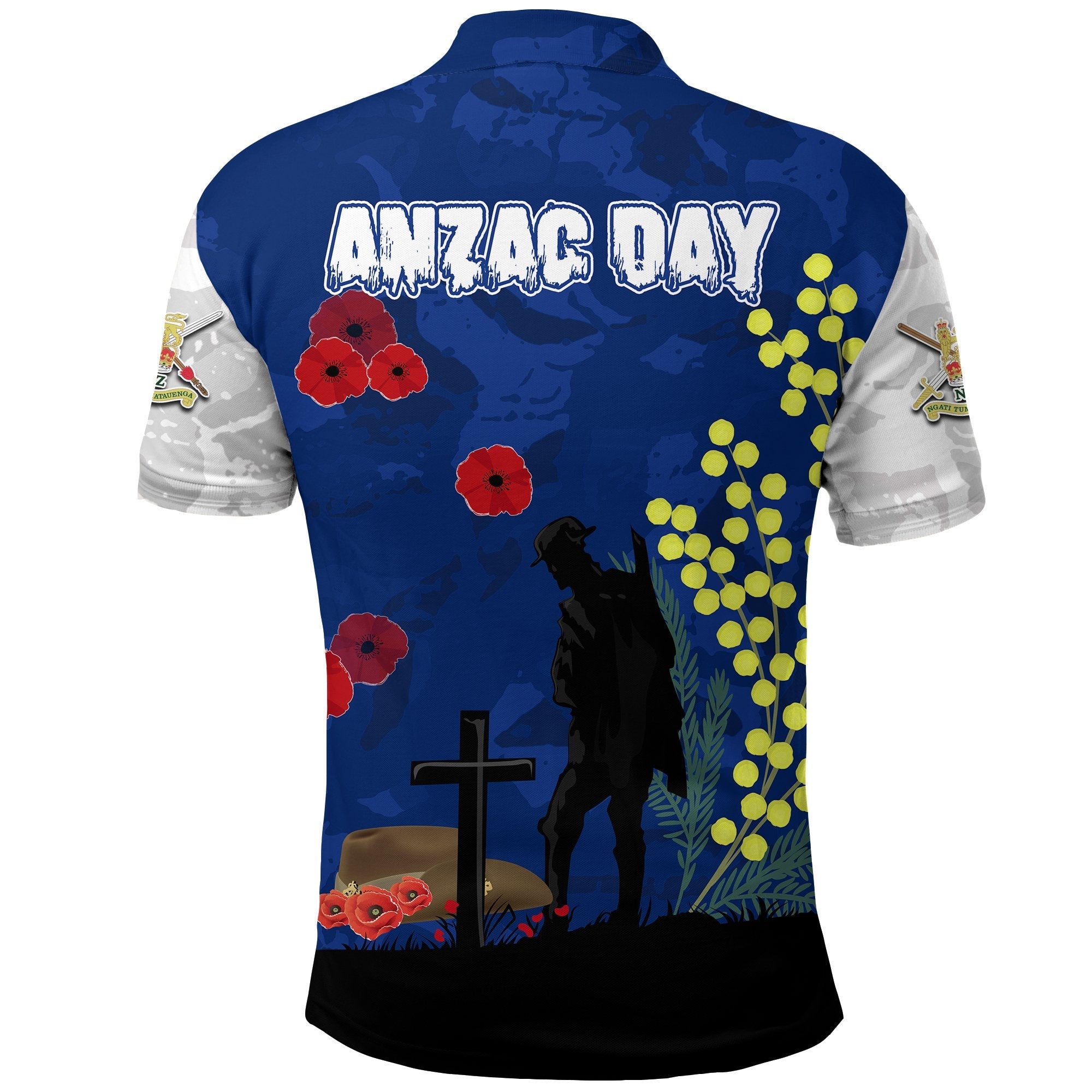 Australian ANZAC Day Polo Shirt Lest We Forget 2021 - Style Blue - Vibe Hoodie Shop