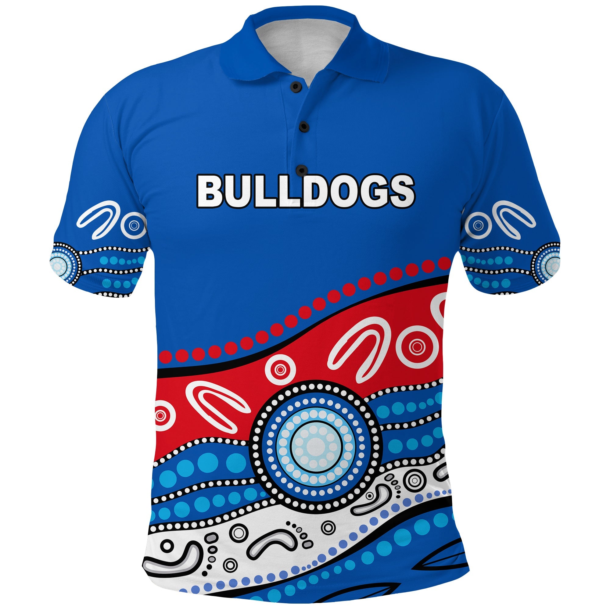 Bulldogs Indigenous Polo Shirt Western - Vibe Hoodie Shop