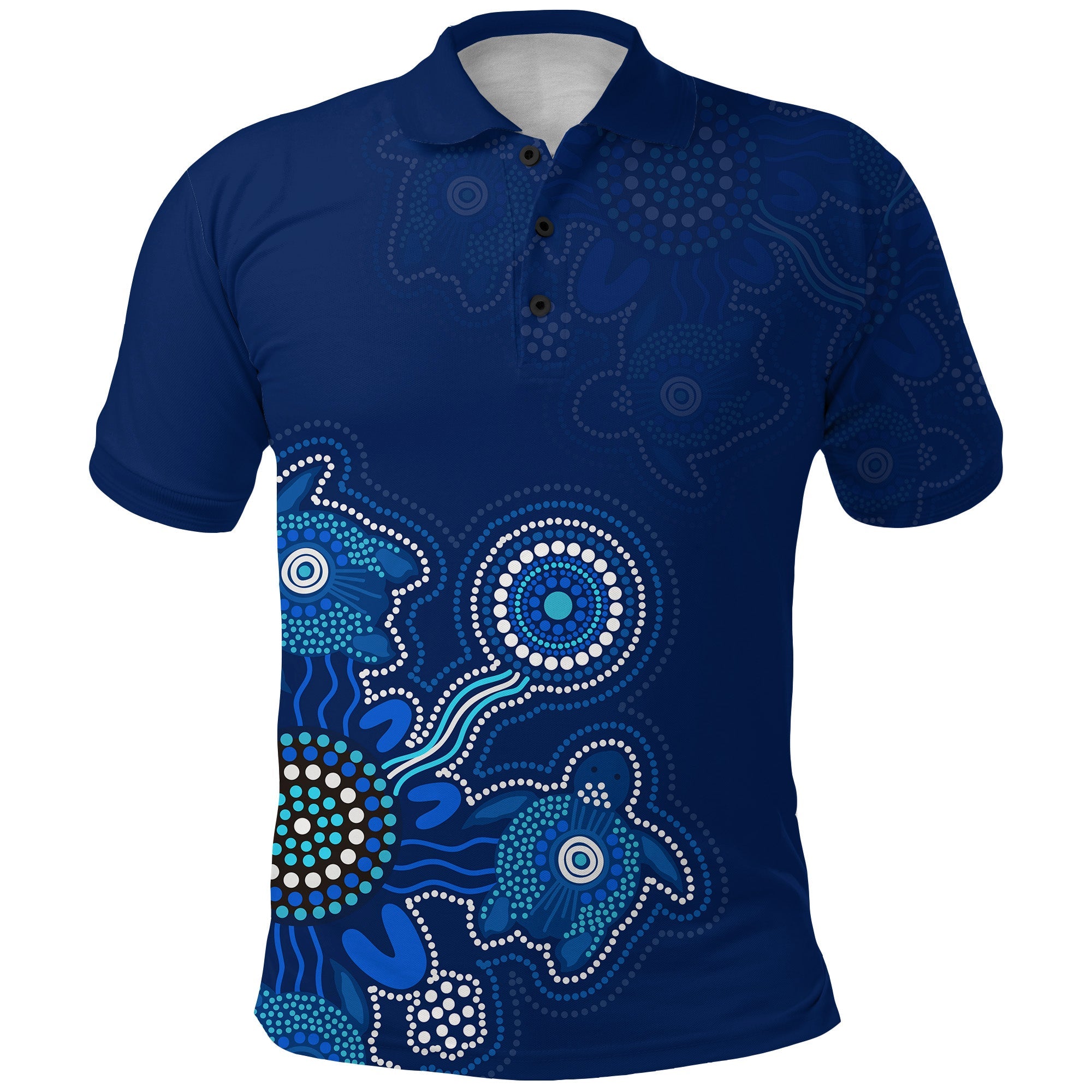 Aboriginal Dot Polo Shirt Turtles Victory - Vibe Hoodie Shop