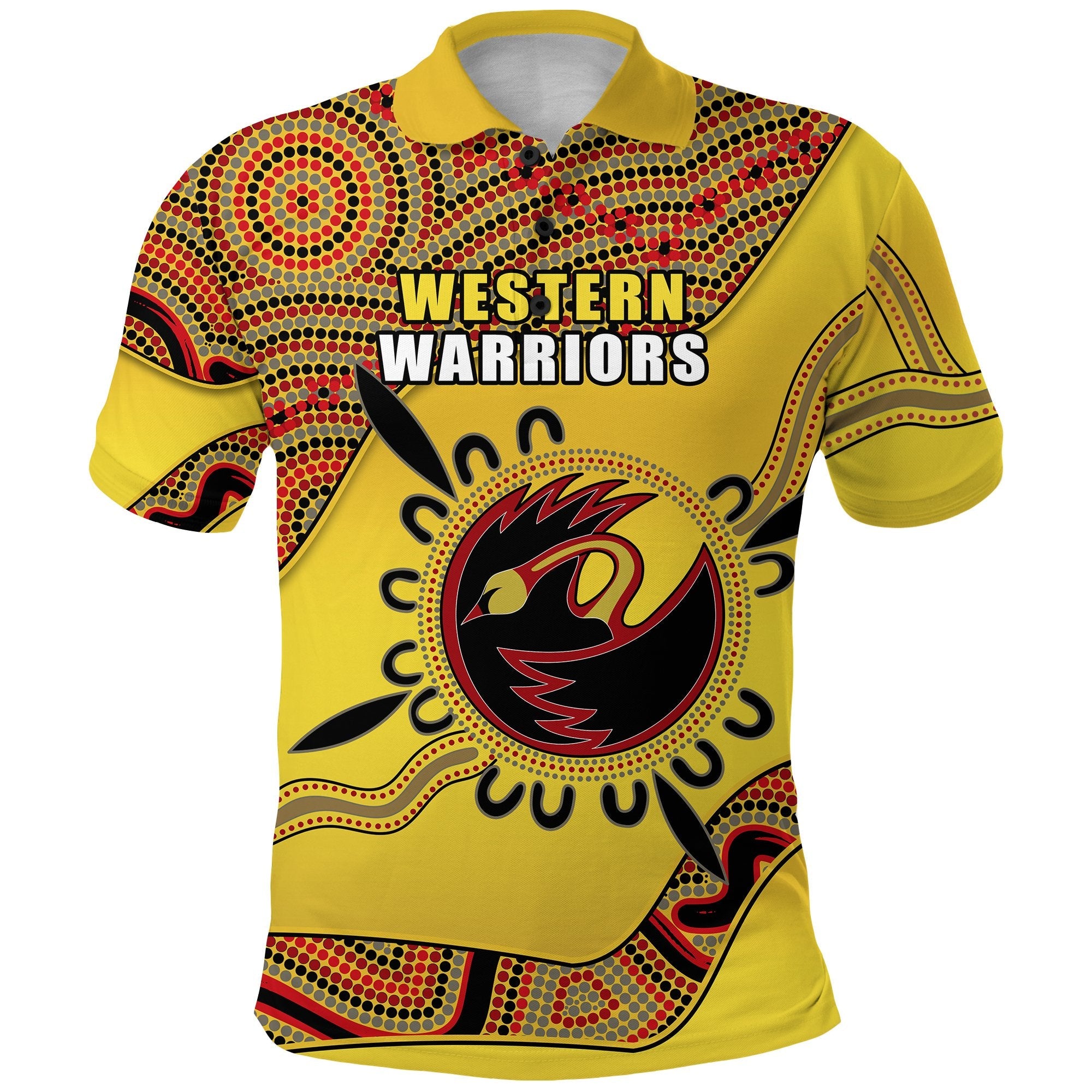 Western Warriors Polo Shirt Indigenous Australian Cricket - Vibe Hoodie Shop