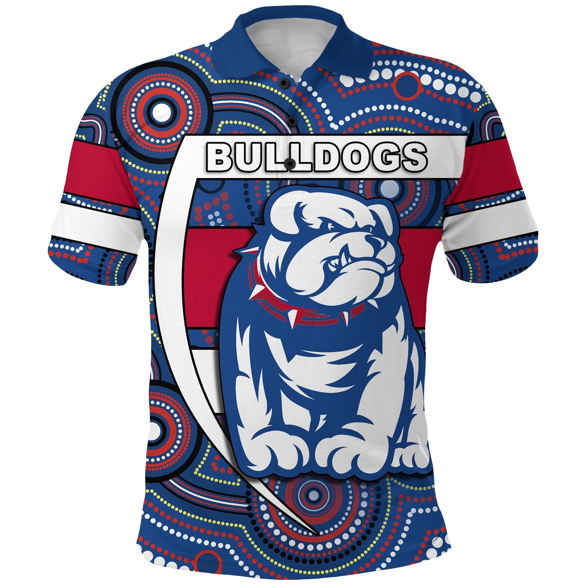 Western Football Bulldogs Polo Shirt Redamancy Indigenous Australian - Vibe Hoodie Shop