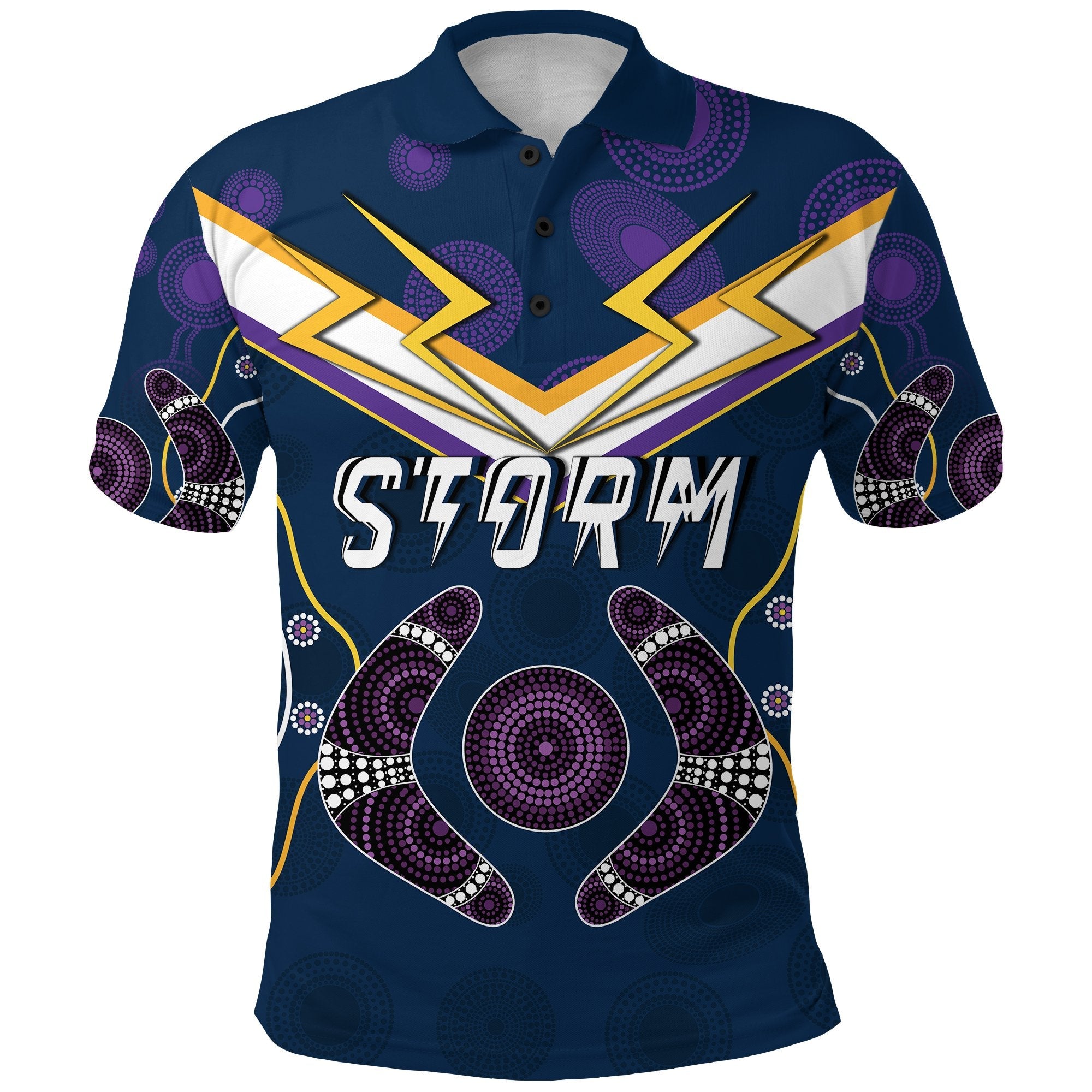 Storm Polo Shirt Melbourne Indigenous Champion - Vibe Hoodie Shop