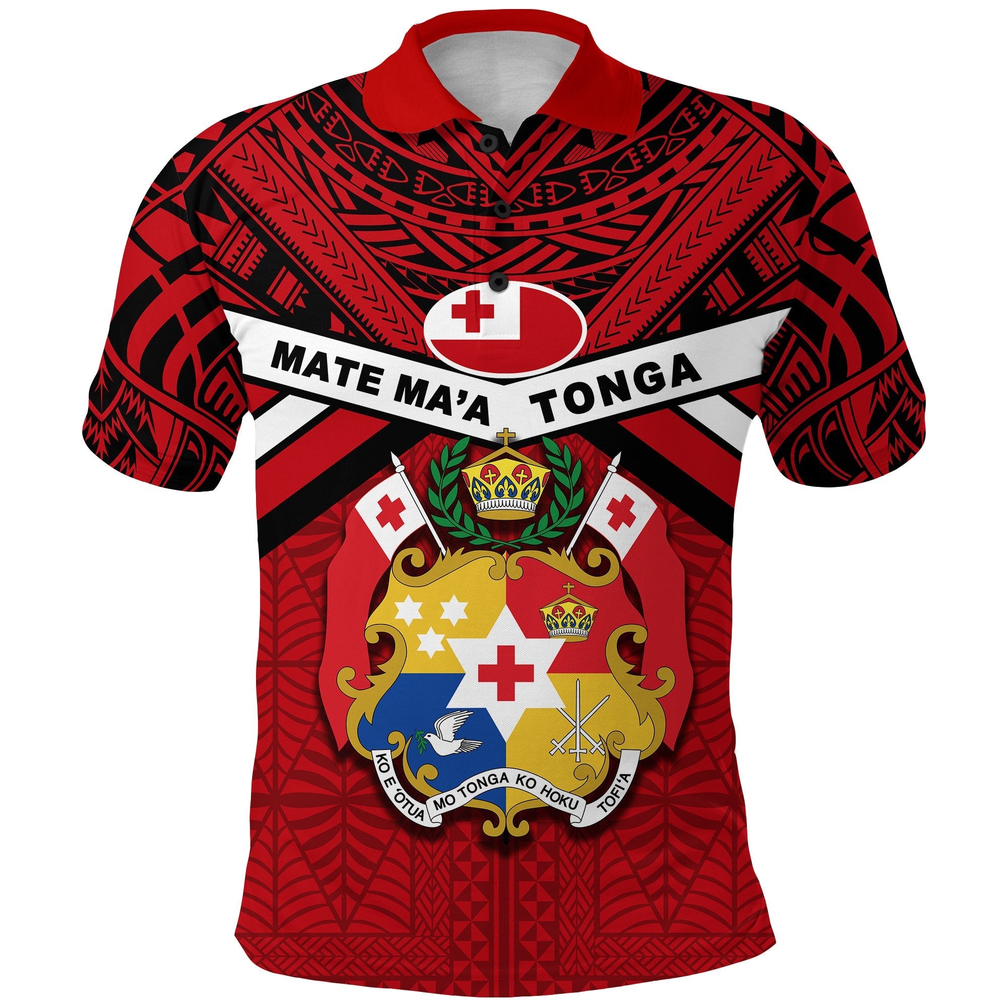 Tonga Rugby Polo Shirt - Mate Ma'a Tonga - Vibe Hoodie Shop