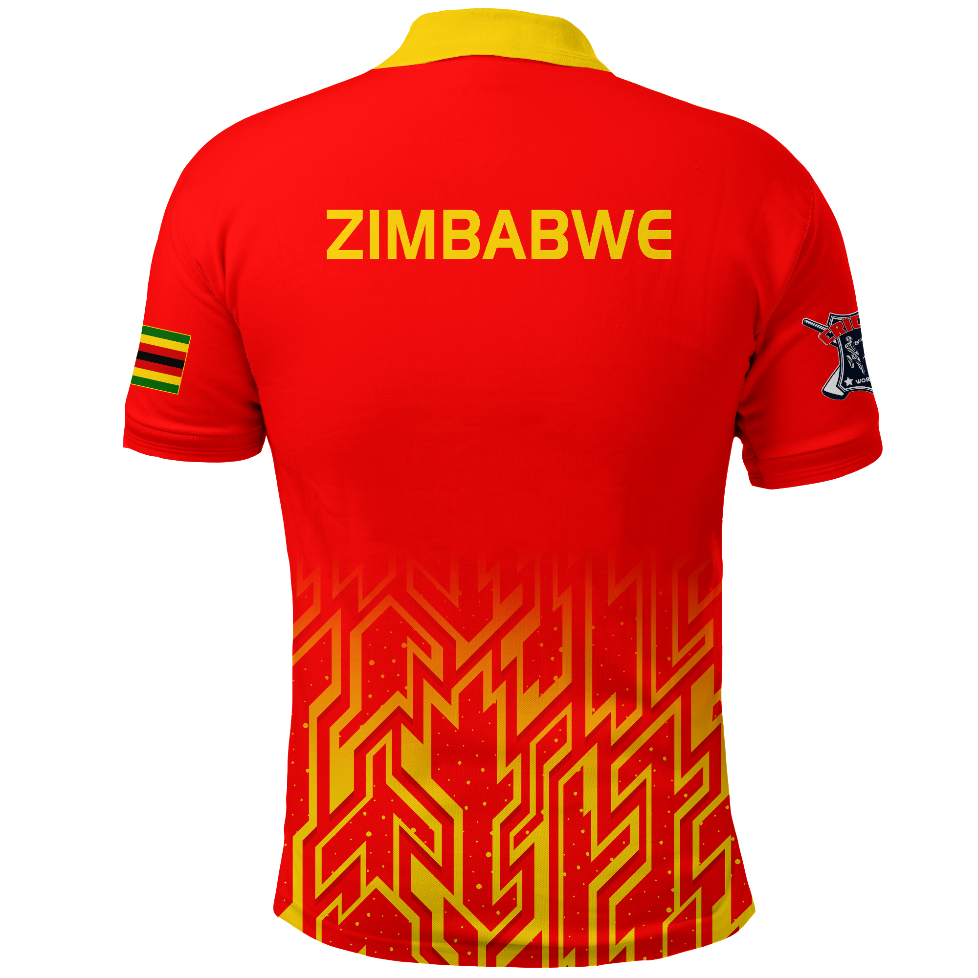 Zimbabwe Cricket The Chevrons T20 World Cup Men's Polo Shirt - - Vibe Hoodie Shop