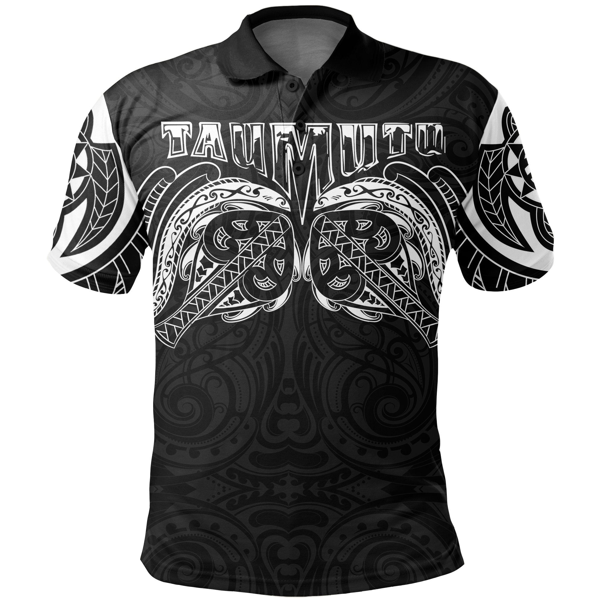 New Zealand Polo Shirt, Maori Taumutu Tattoo - Vibe Hoodie Shop