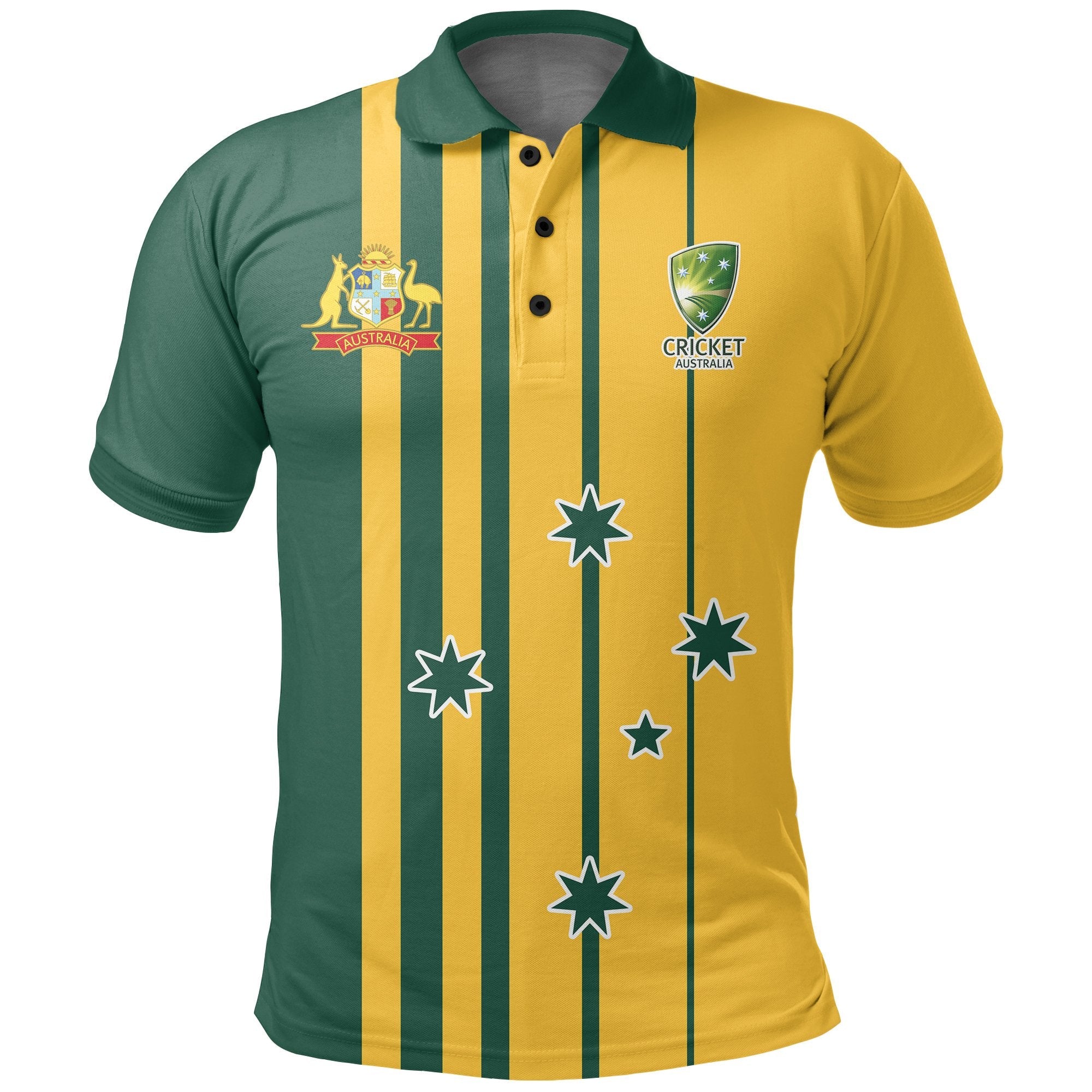 Polo Shirt - CrickeT shirt Australian Coat Of Arms National Color - Unisex - Vibe Hoodie Shop