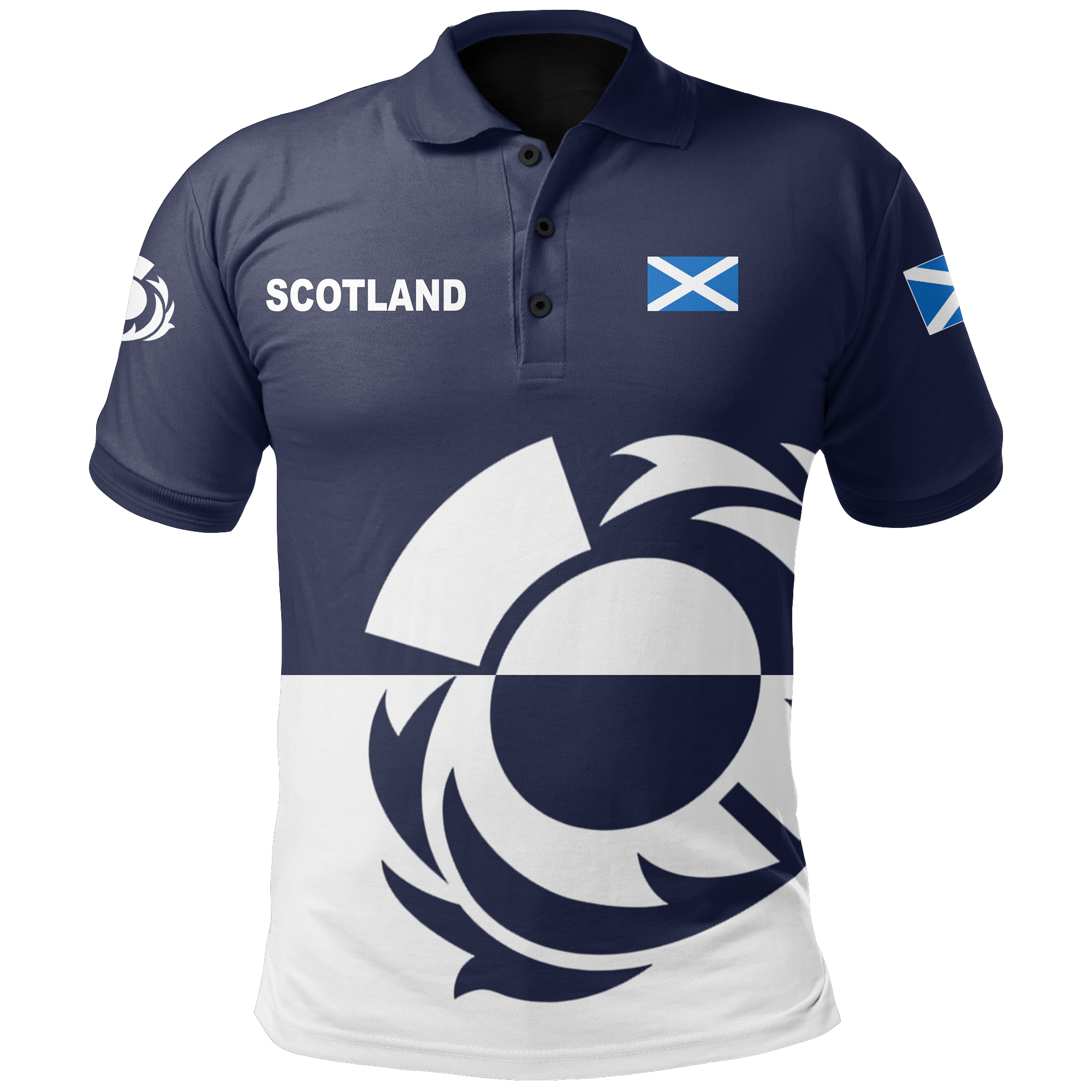 Scotland Rugby Polo Shirt Simple Version - Vibe Hoodie Shop