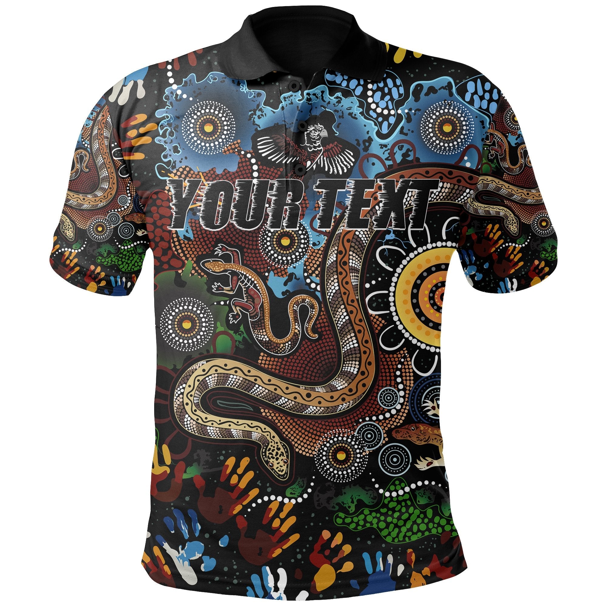 (Custom Personalised) Australia Indigenous Polo Shirt All Stars - Vibe Hoodie Shop