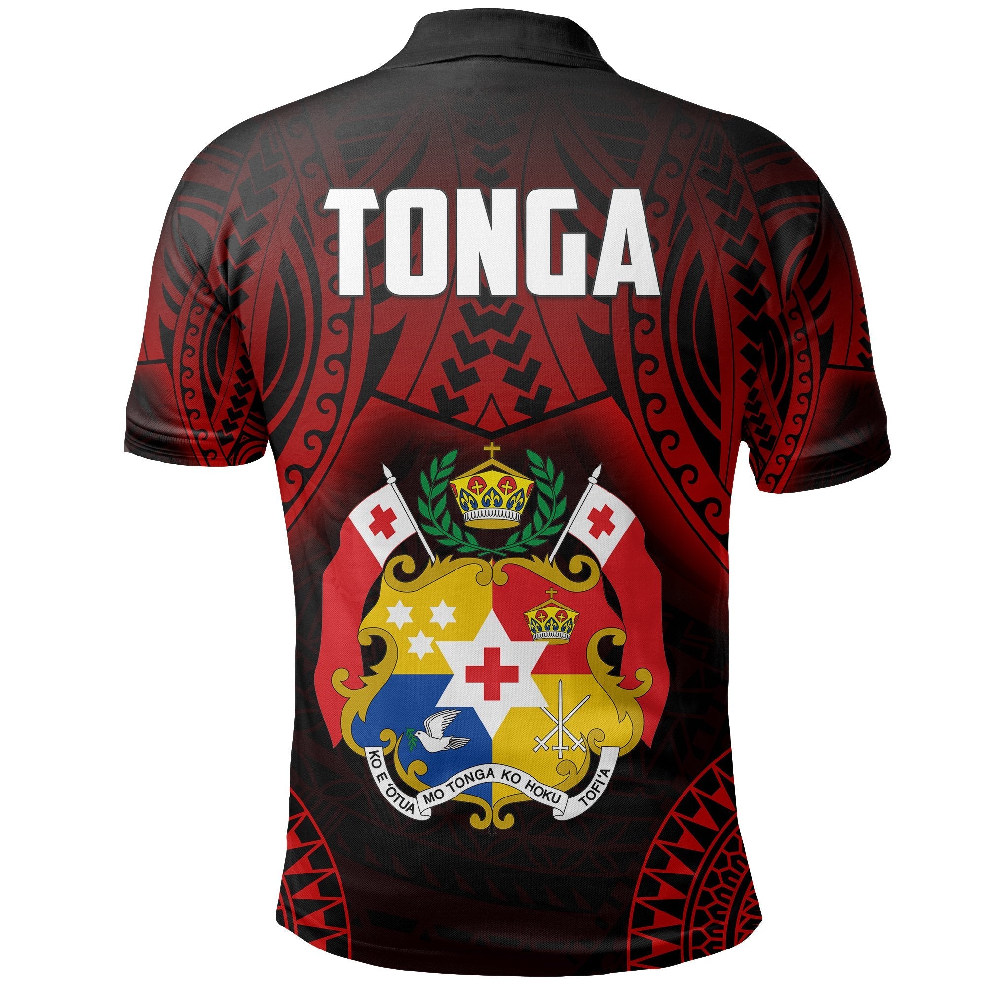 Tonga Rugby Polo Shirt Mate Ma'a Tonga Tribal Pattern - Vibe Hoodie Shop