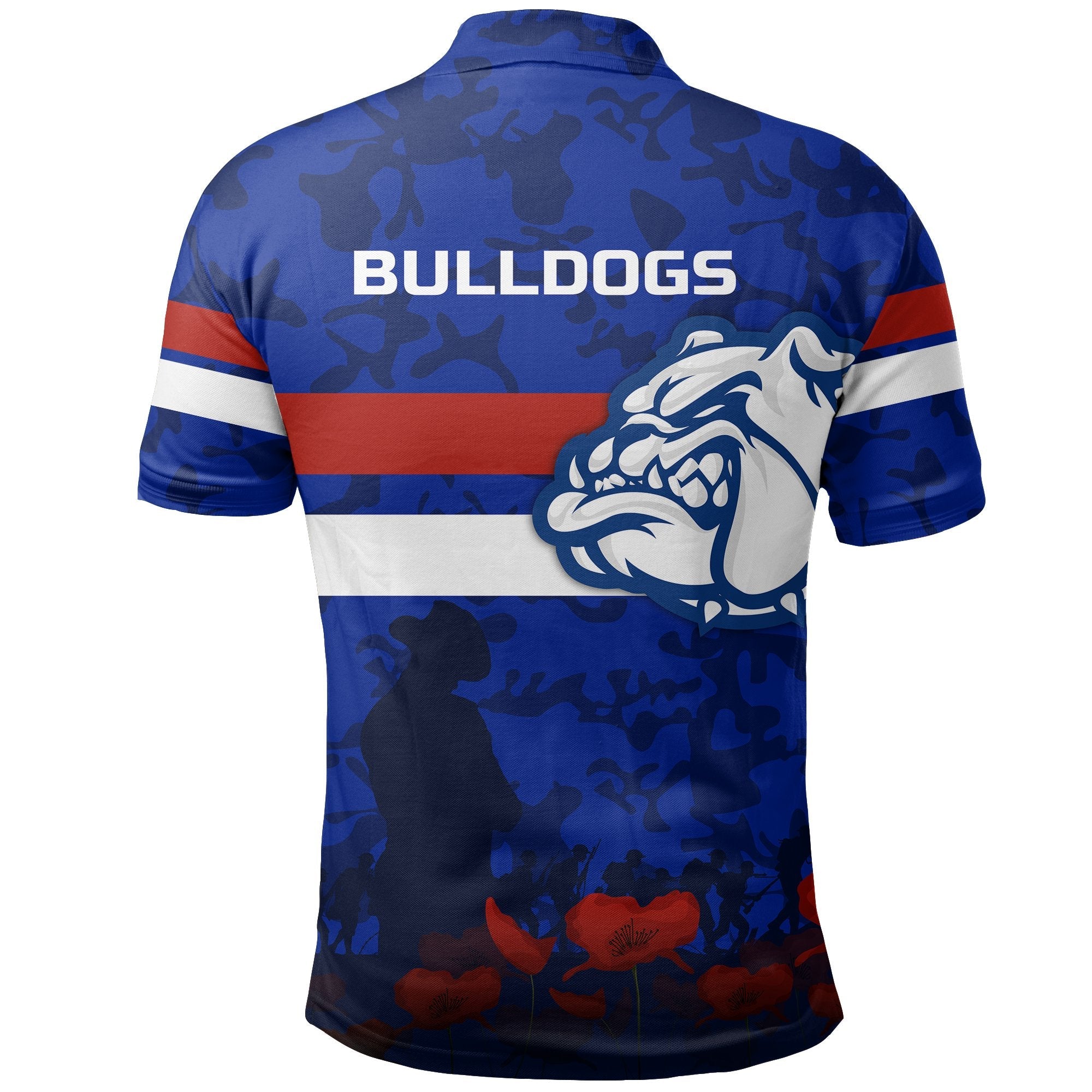 Australia Football Polo Shirt Western Bulldogs ANZAC Day - Vibe Hoodie Shop