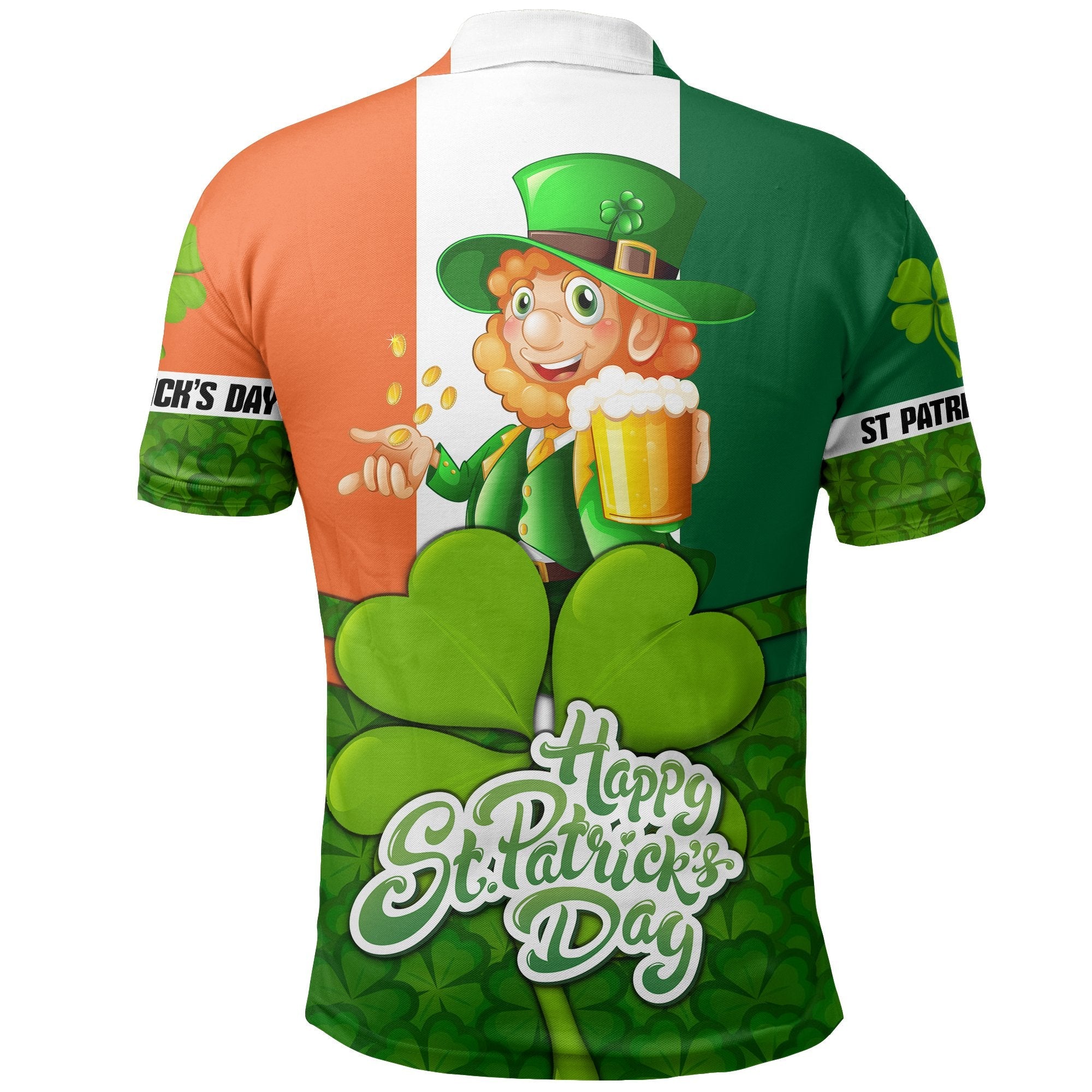 Ireland Polo Shirt St Patrick's Day - Shamrock - Vibe Hoodie Shop