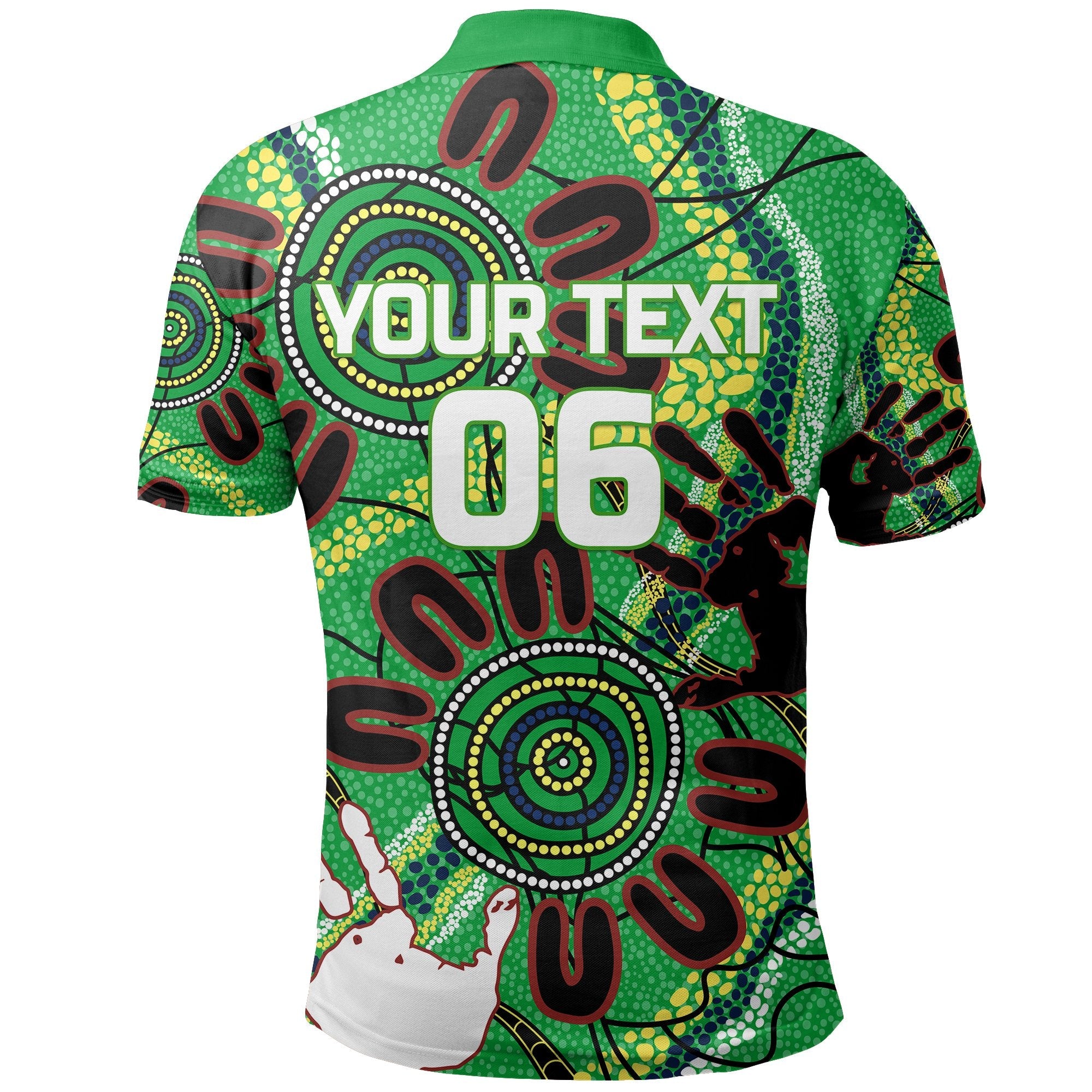 (Custom Personalised) Canberra Polo Shirt Raiders Indigenous Custom Text and Number - Vibe Hoodie Shop