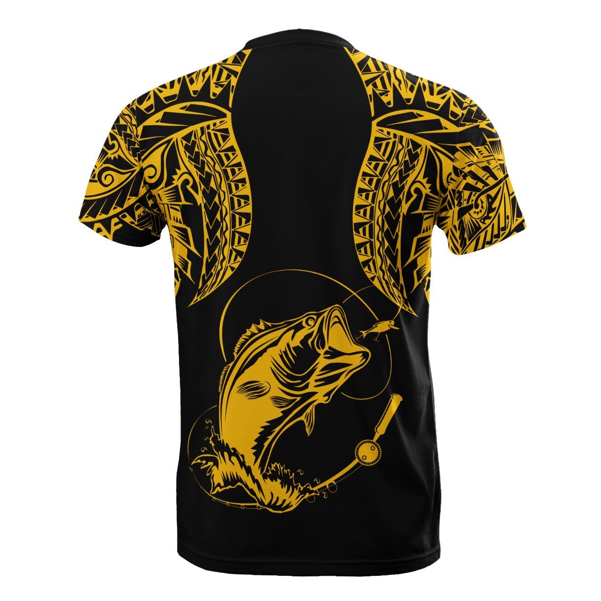 Vibe Hoodie Polynesia T shirt - Reel Cool Dad Fishing Gold Color - Vibe Hoodie Shop