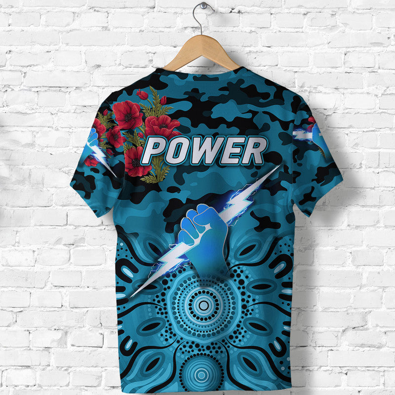 Port Adelaide Power ANZAC T shirt Indigenous Vibes - Vibe Hoodie Shop