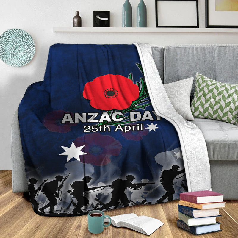 Australia Anzac Day Premium Blanket Rosemary In Heart - Vibe Hoodie Shop