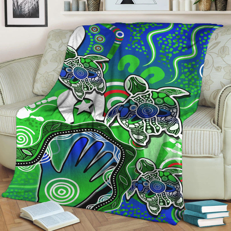 Aboriginal NAIDOC Turtle Premium Blanket Torres Strait Islanders - Vibe Hoodie Shop