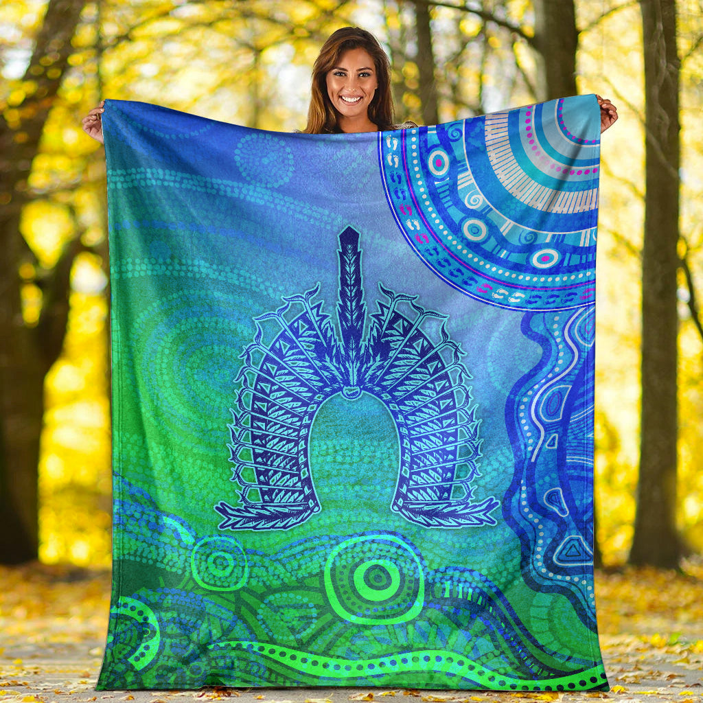 Aboriginal Torres Strait Islands Premium Blanket Wave Vibes - Vibe Hoodie Shop